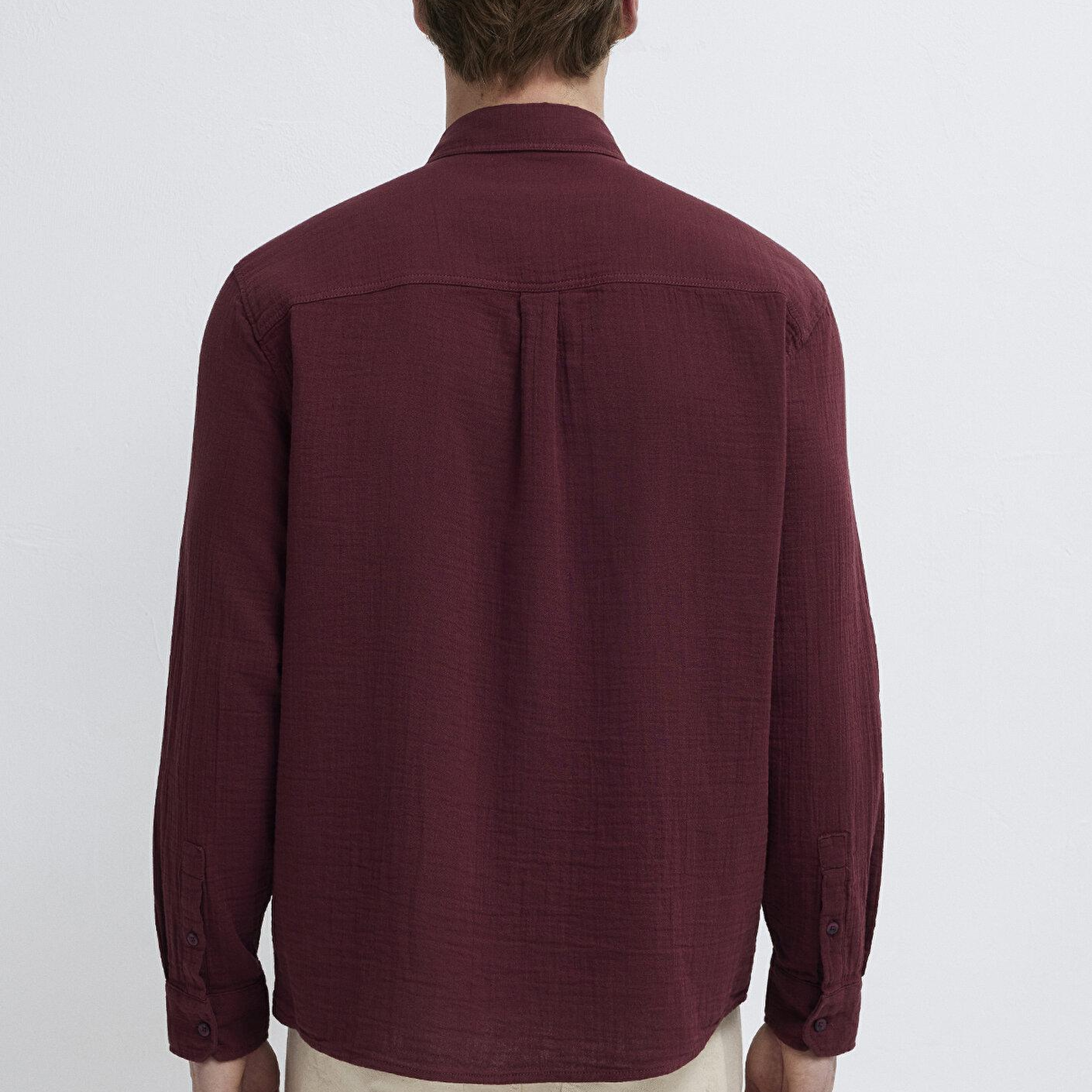 Mavi Bordo Gömlek Regular Fit / Normal Kesim 0211518-70426