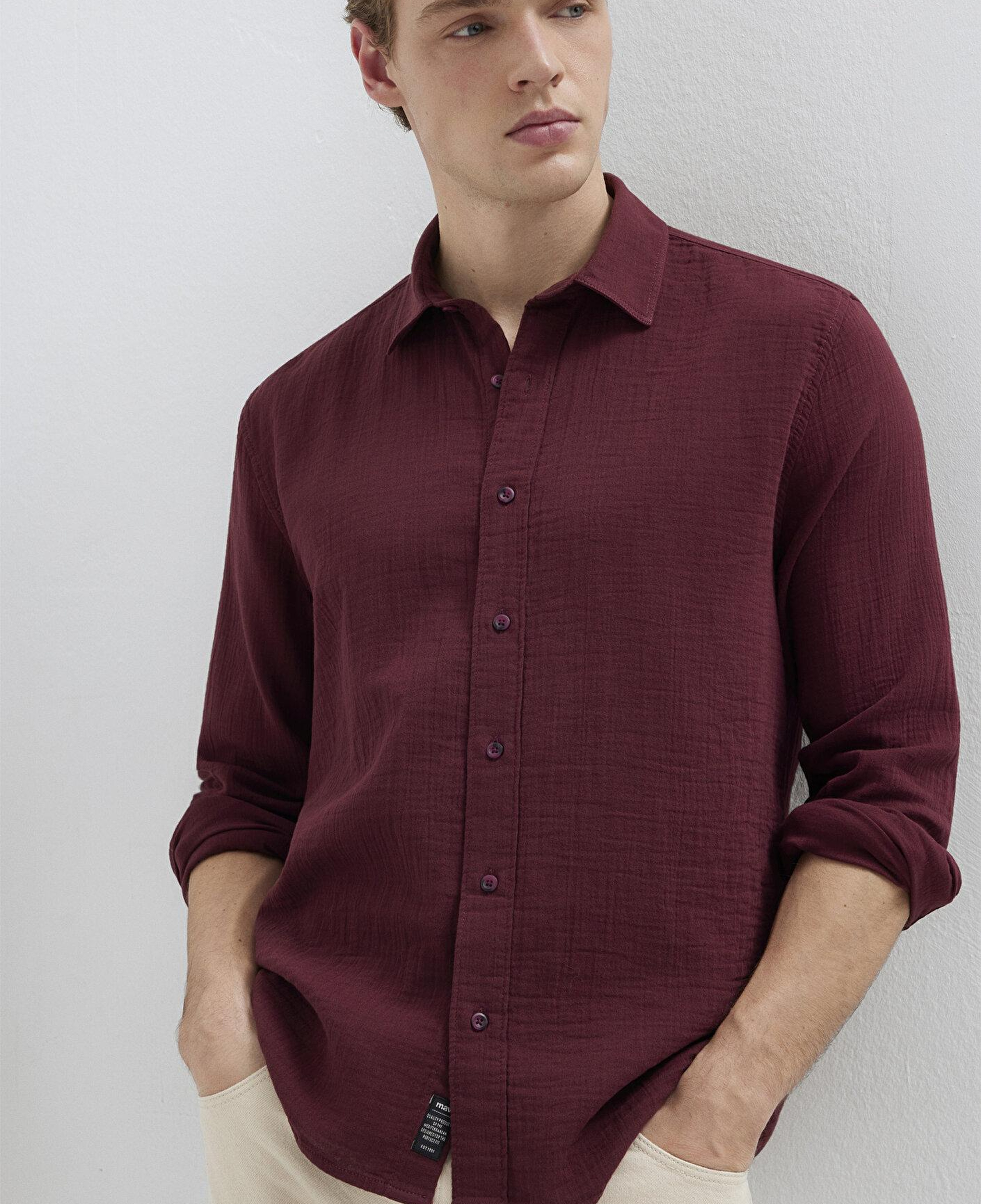 Mavi Bordo Gömlek Regular Fit / Normal Kesim 0211518-70426