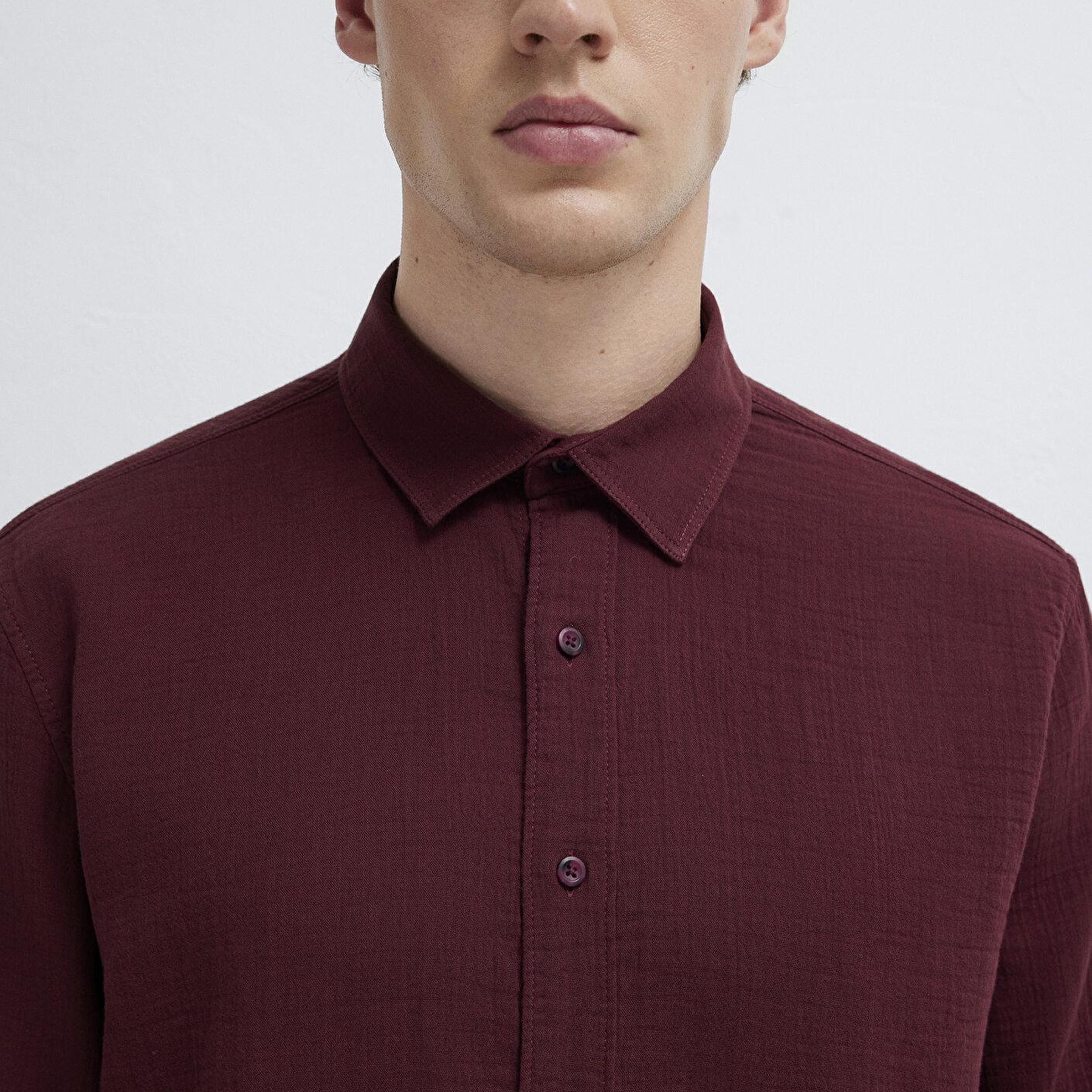 Mavi Bordo Gömlek Regular Fit / Normal Kesim 0211518-70426