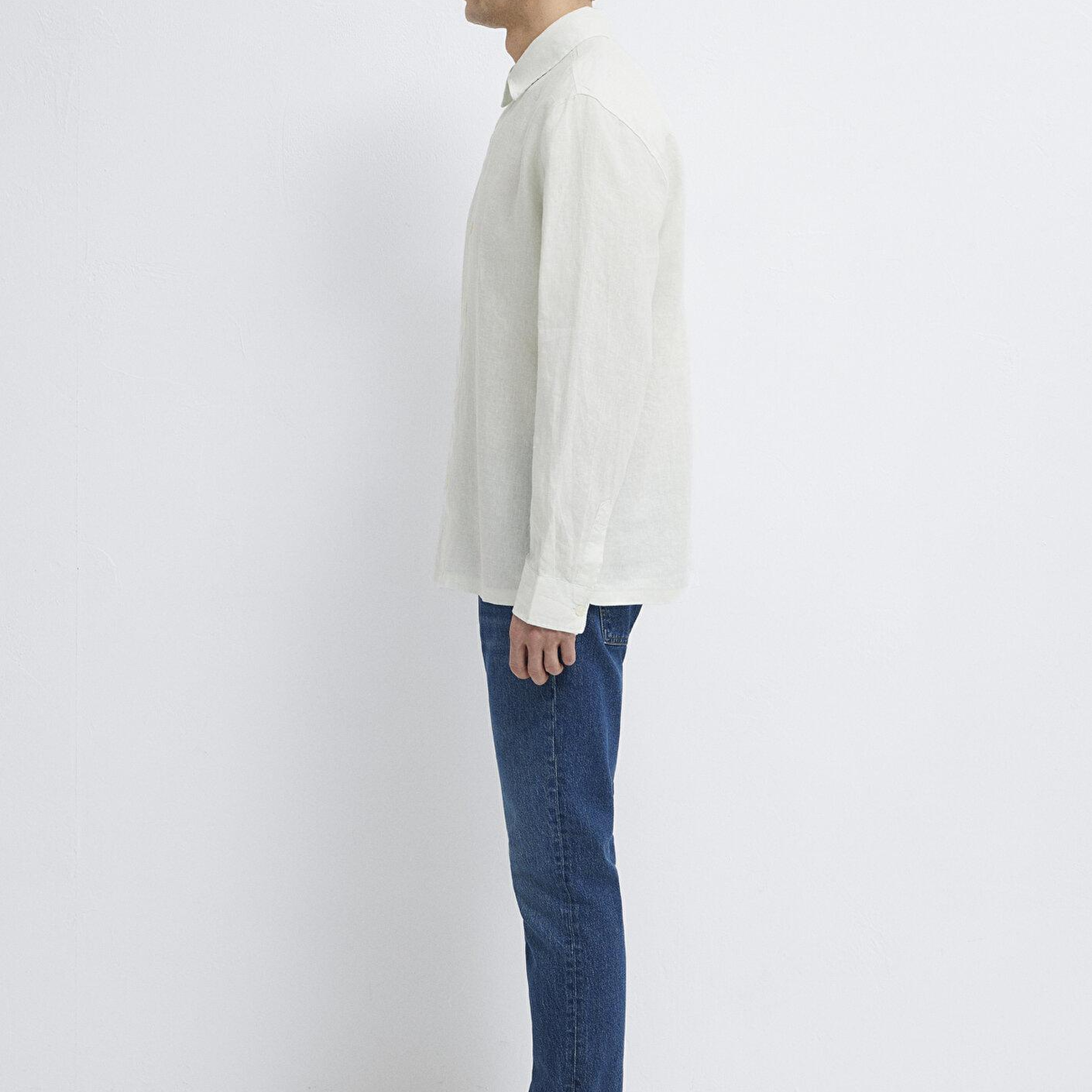 Mavi Keten Karışımlı Yeşil Gömlek Regular Fit / Normal Kesim 0211957-71647