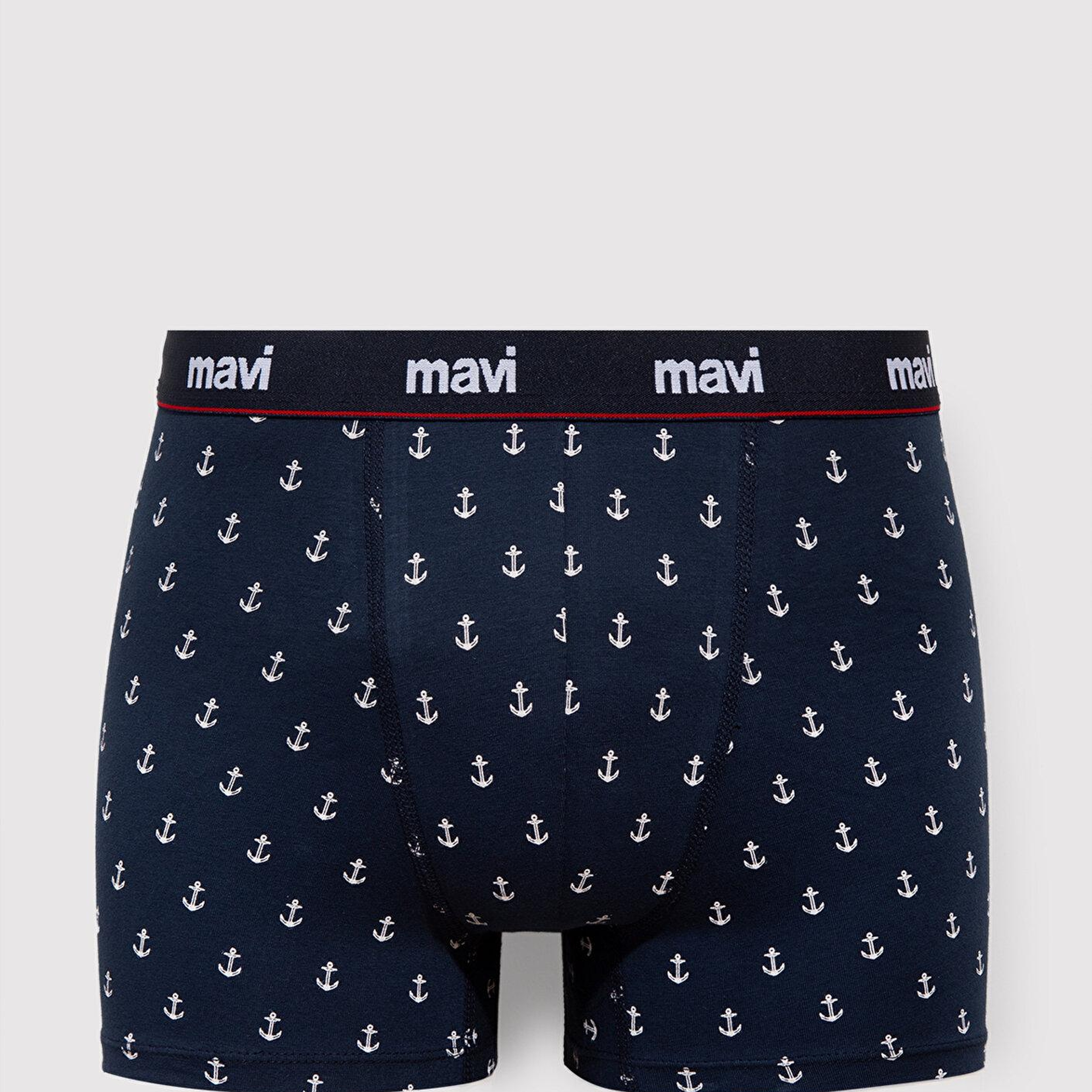 Mavi 3lü Baskılı Lacivert Boxer 0912348-30717