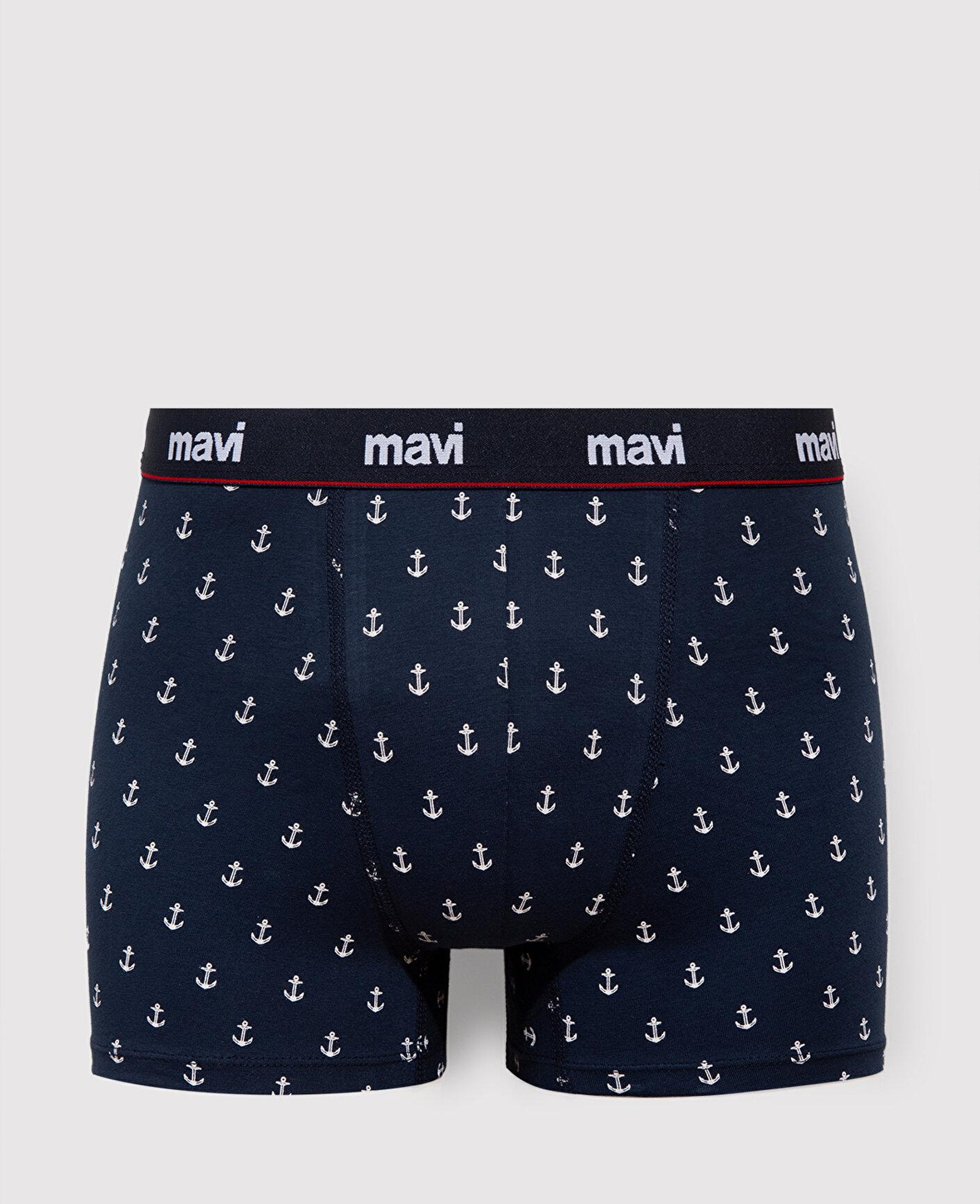 Mavi 3lü Baskılı Lacivert Boxer 0912348-30717