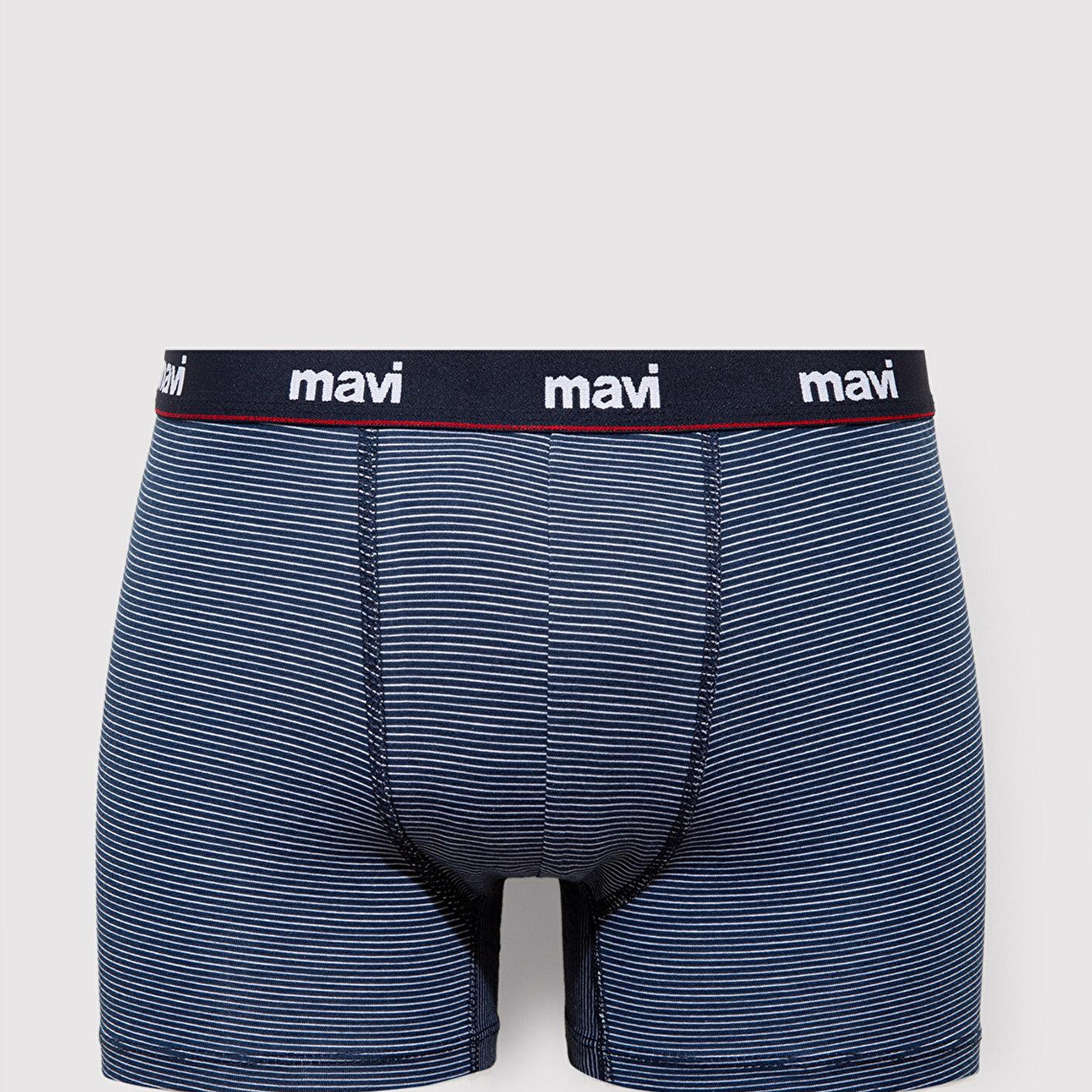 Mavi 3lü Baskılı Lacivert Boxer 0912348-30717