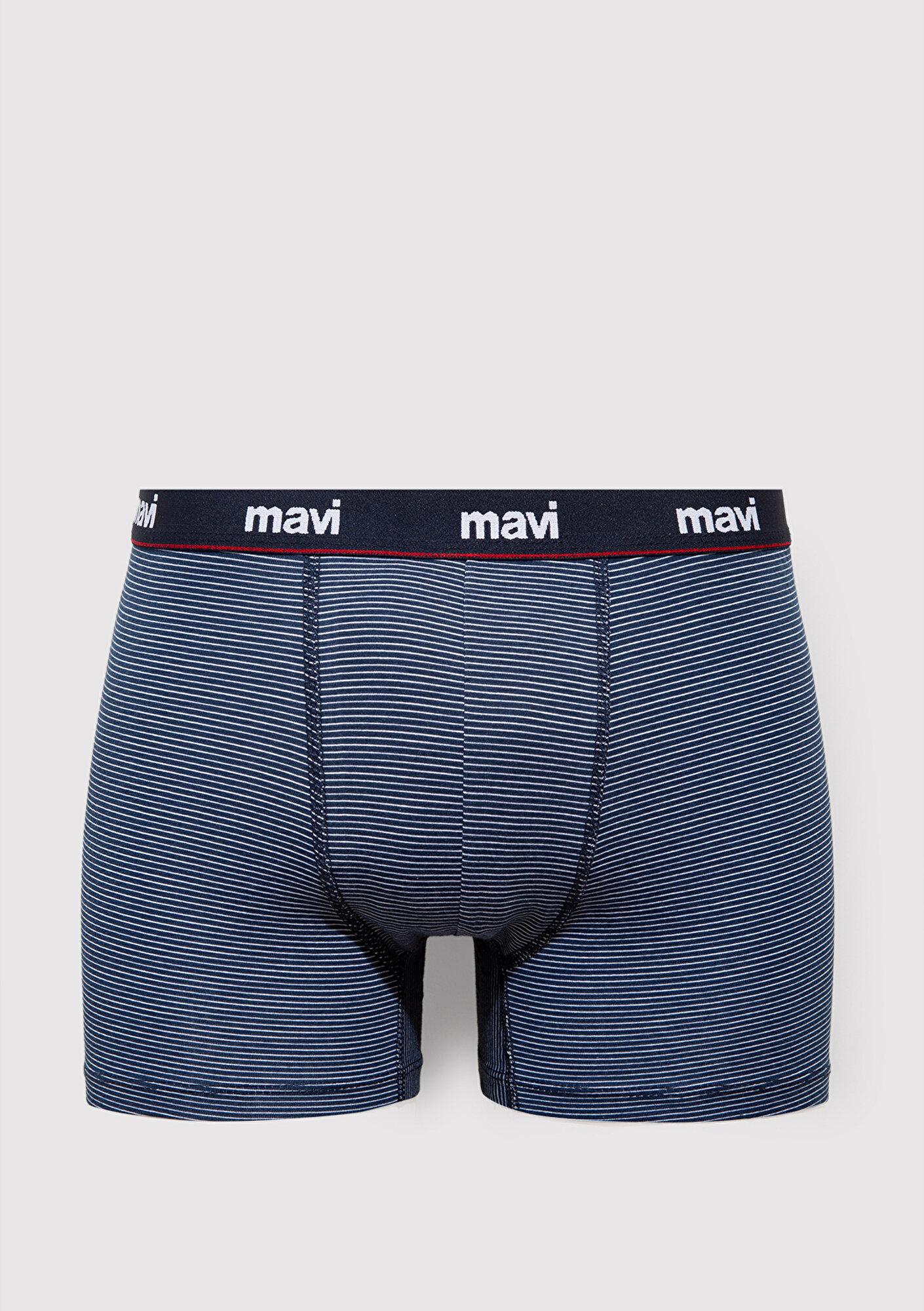 Mavi 3lü Baskılı Lacivert Boxer 0912348-30717