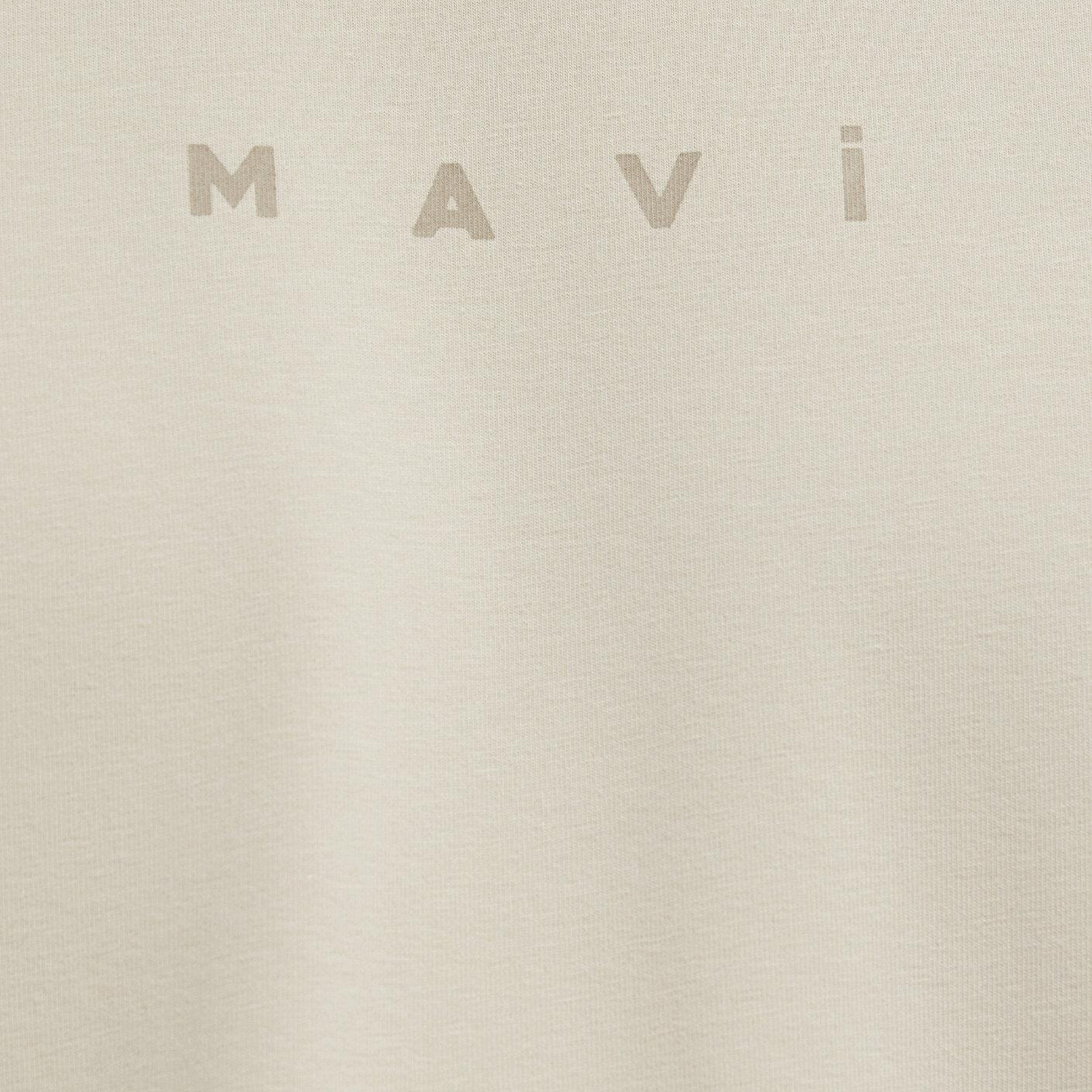 Mavi Mavi Logo Baskılı Bej Tişört Regular Fit / Normal Kesim 0613305-70322