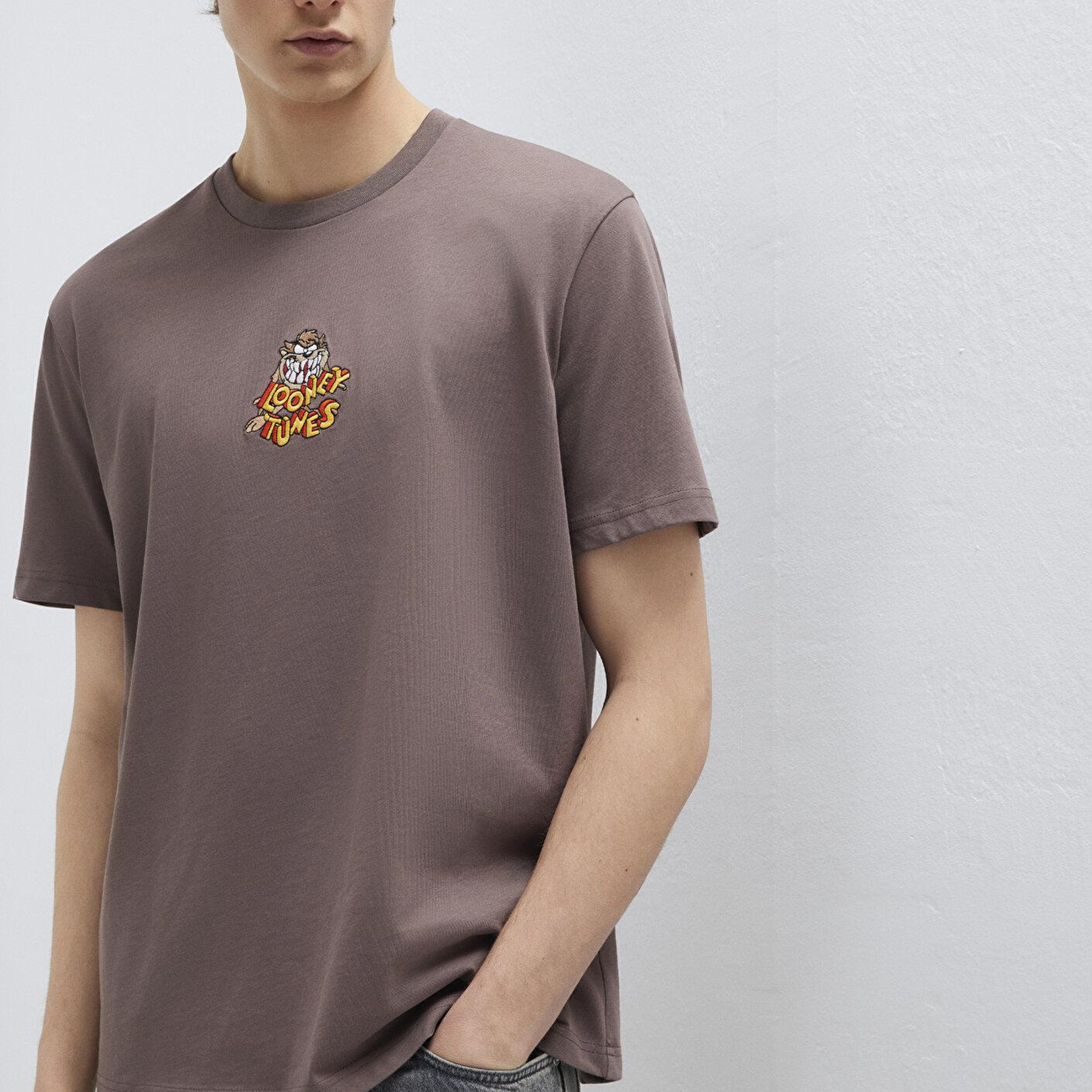 Mavi Mor Tişört Loose Fit / Bol Rahat Kesim 0612657-86683