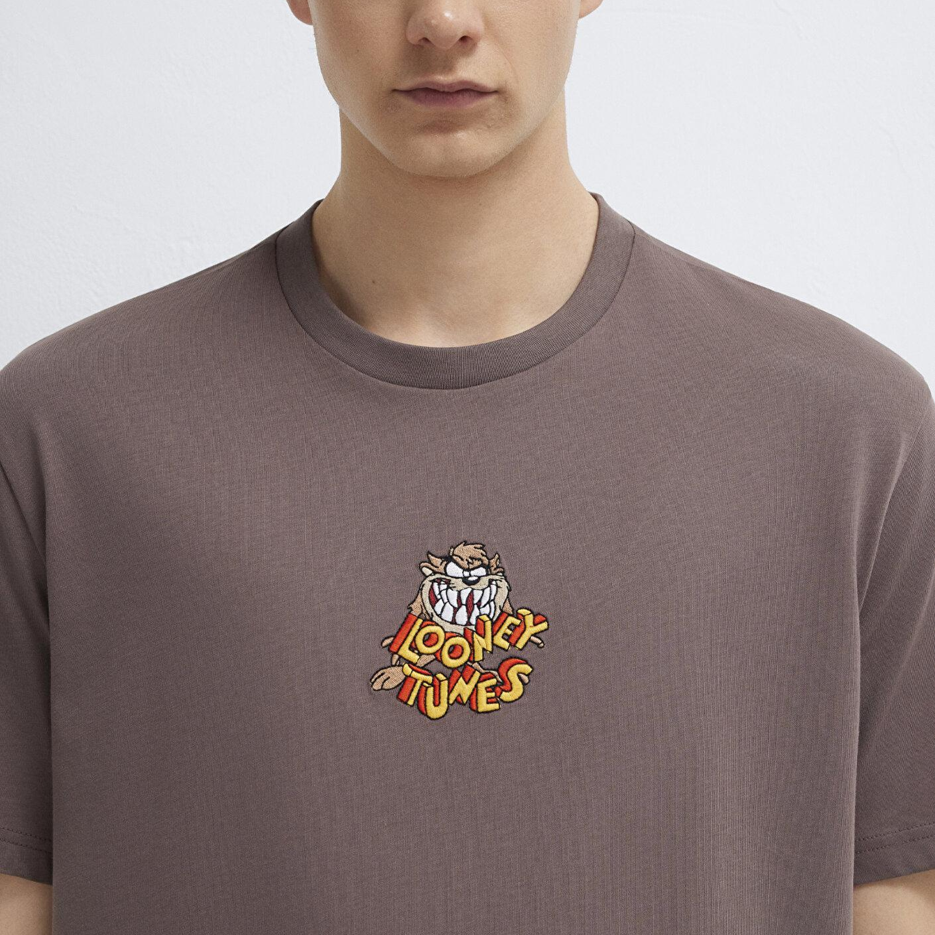 Mavi Mor Tişört Loose Fit / Bol Rahat Kesim 0612657-86683