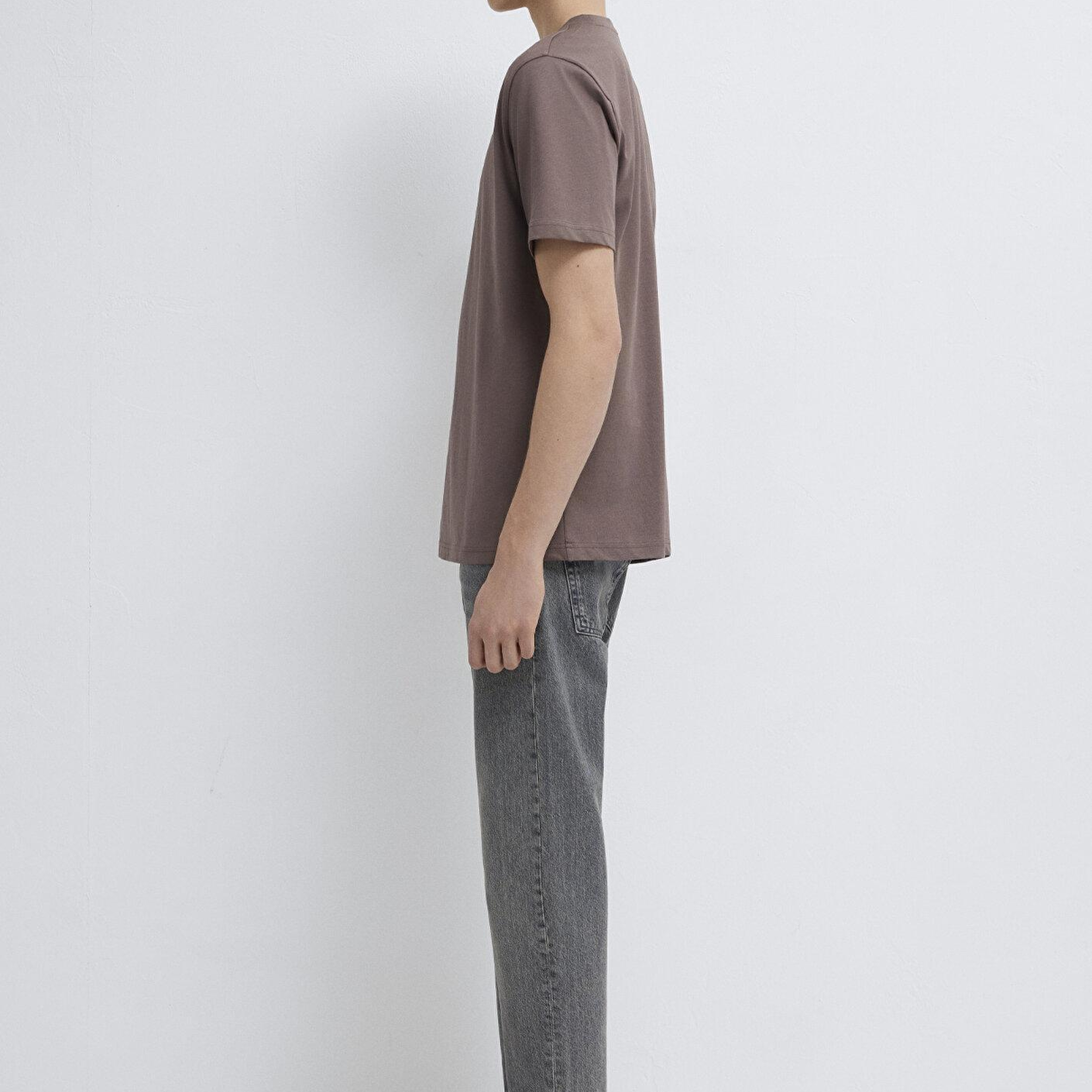 Mavi Mor Tişört Loose Fit / Bol Rahat Kesim 0612657-86683