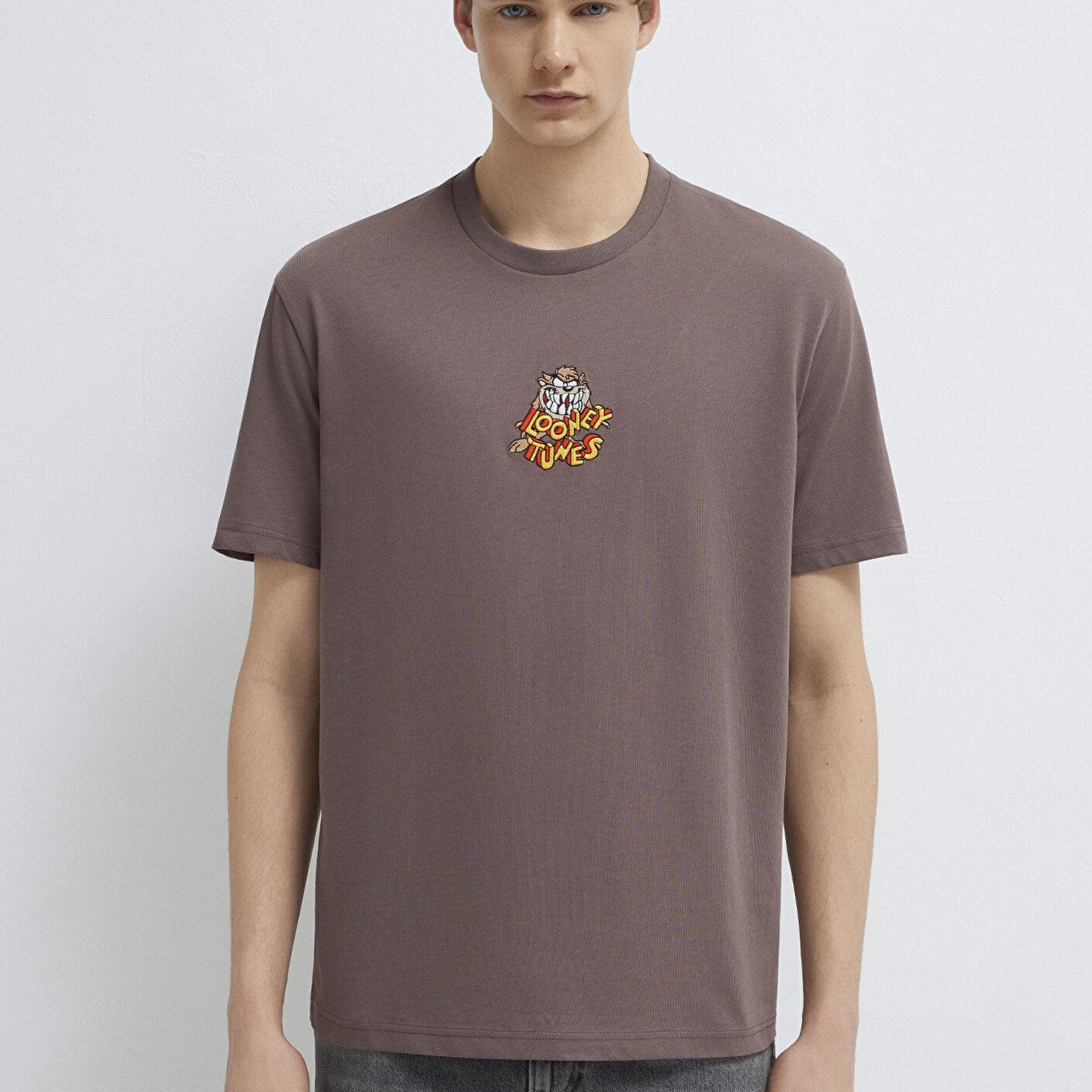 Mavi Mor Tişört Loose Fit / Bol Rahat Kesim 0612657-86683