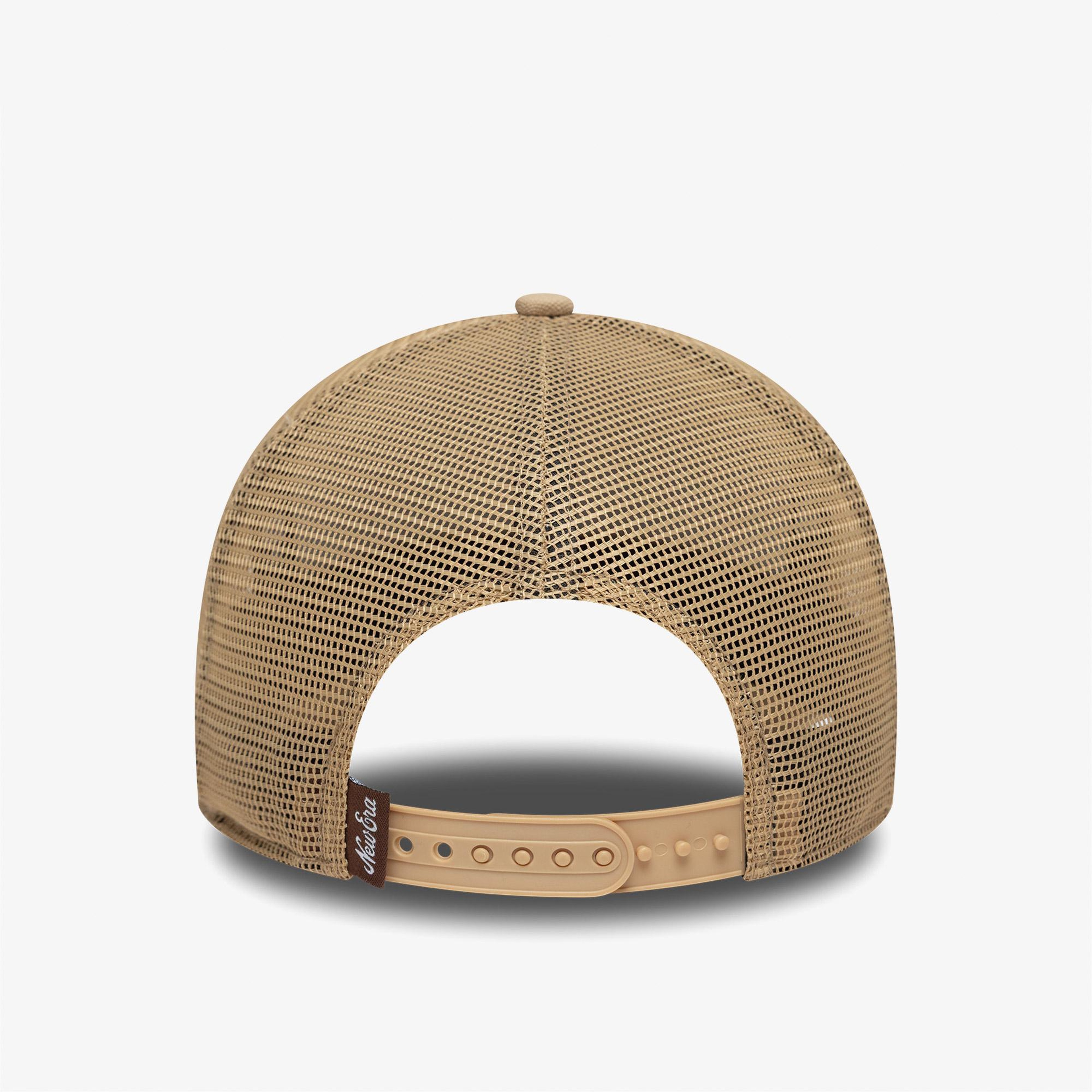 New Era Oval Canvas Distress Trucker Unisex Bej Şapka