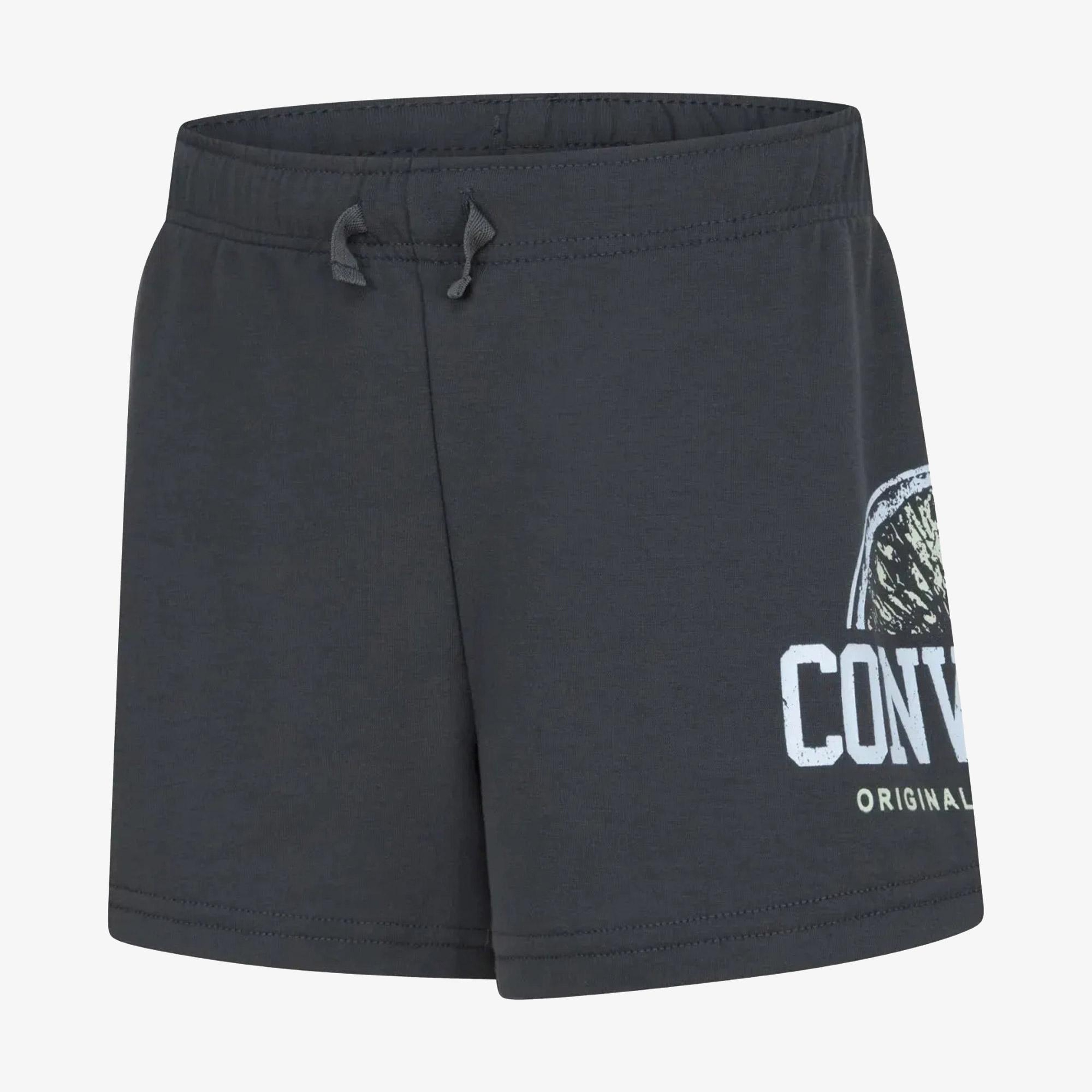 Converse Graphic Knit Çocuk Siyah Şort