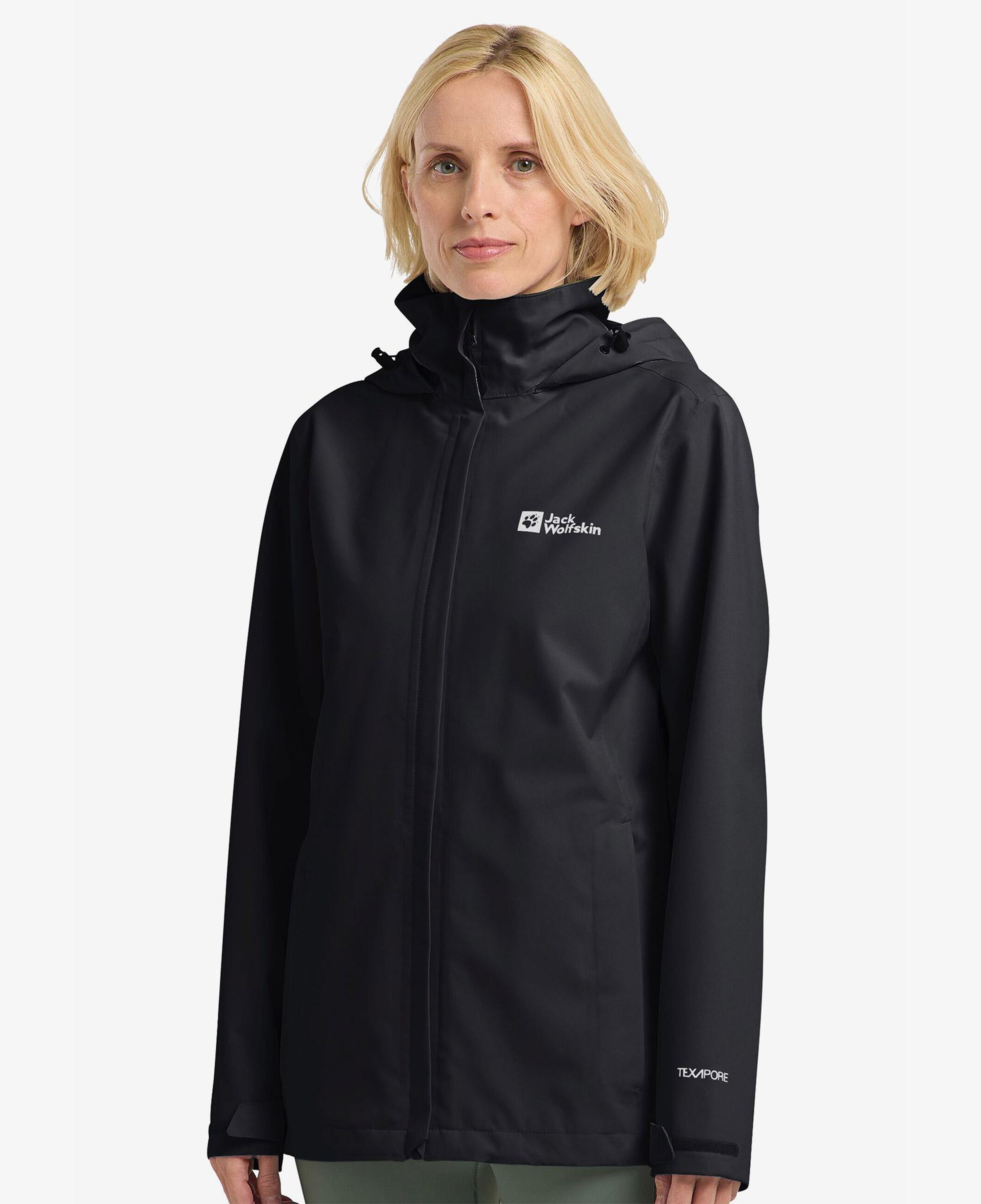 Jack Wolfskin Trailtime 2L Kadın Siyah Outdoor Ceket