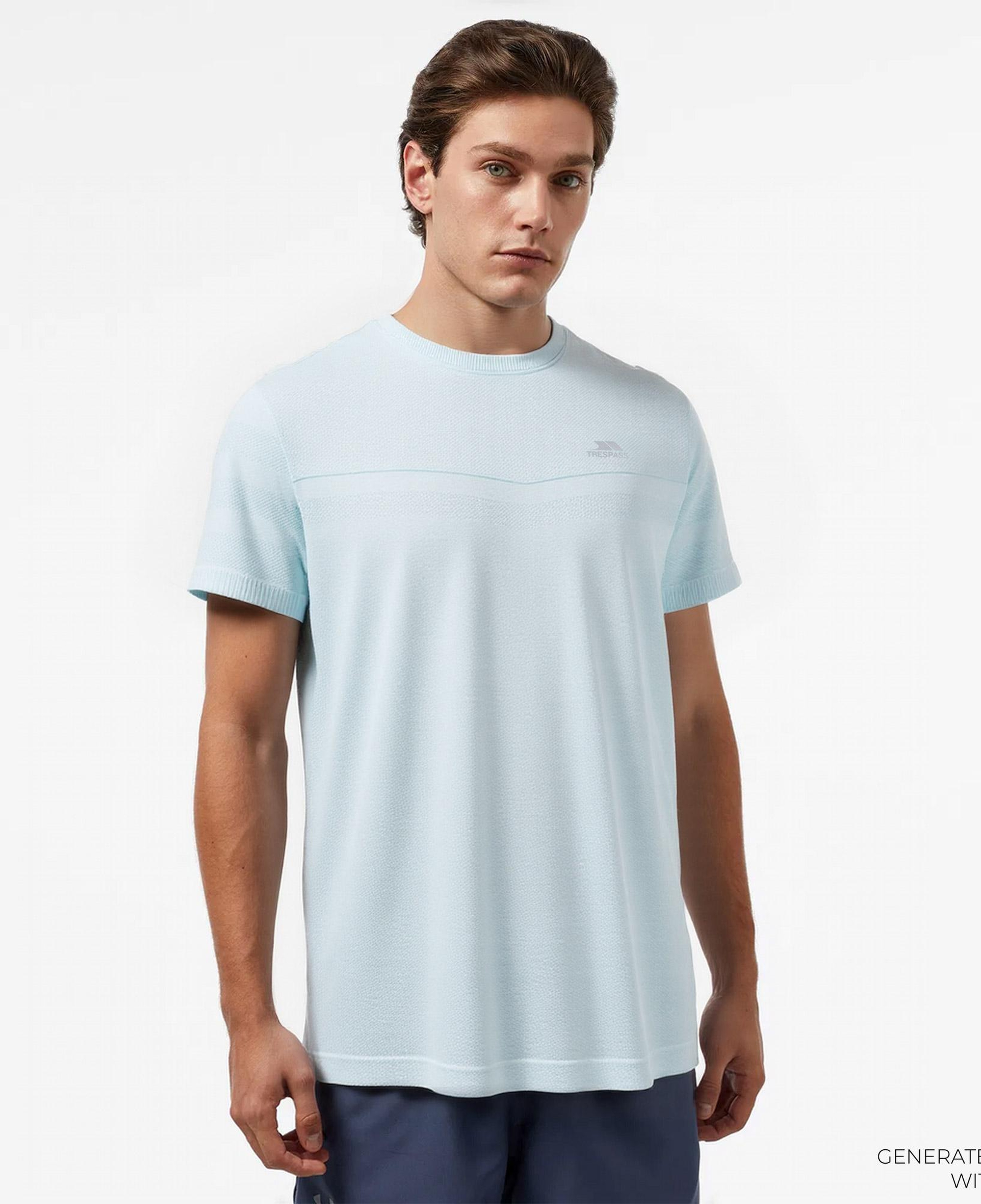 Trespass Chenab Erkek Mavi Antrenman T-Shirt