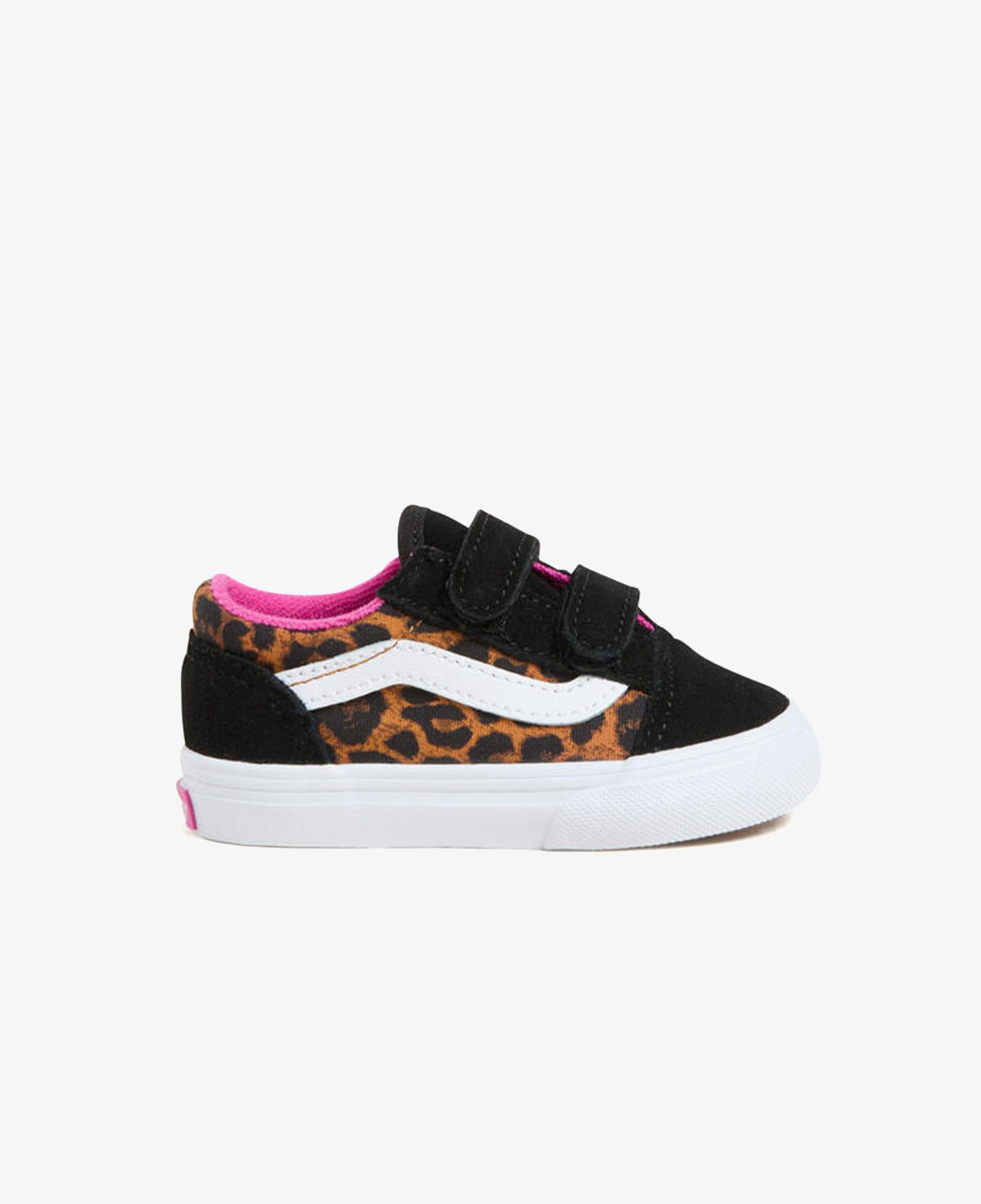 Vans Old Skool Leopar Desenli Bebek Siyah Sneaker