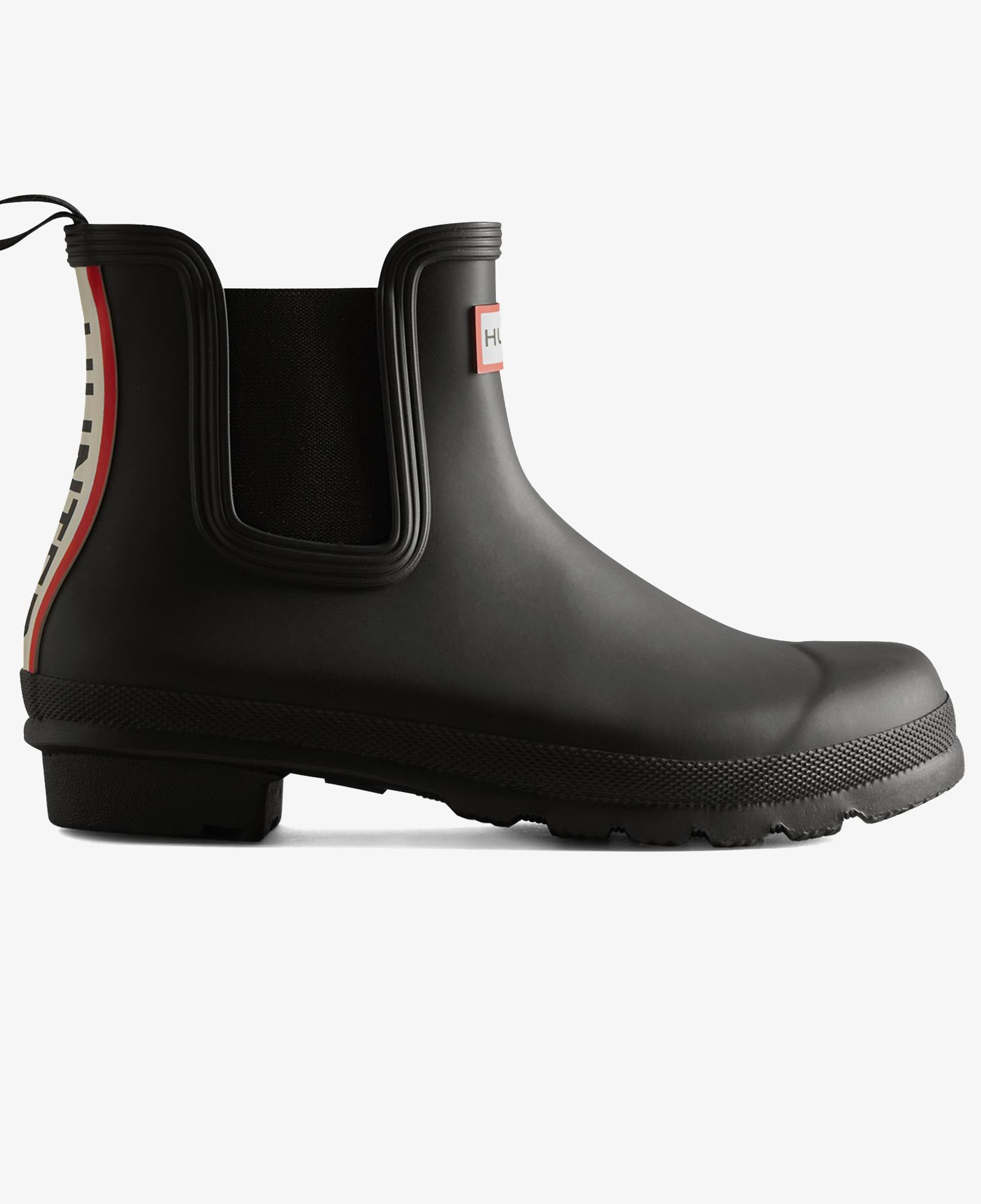Hunter Originals Chelsea Tri Colour Logo Kadın Siyah Bot