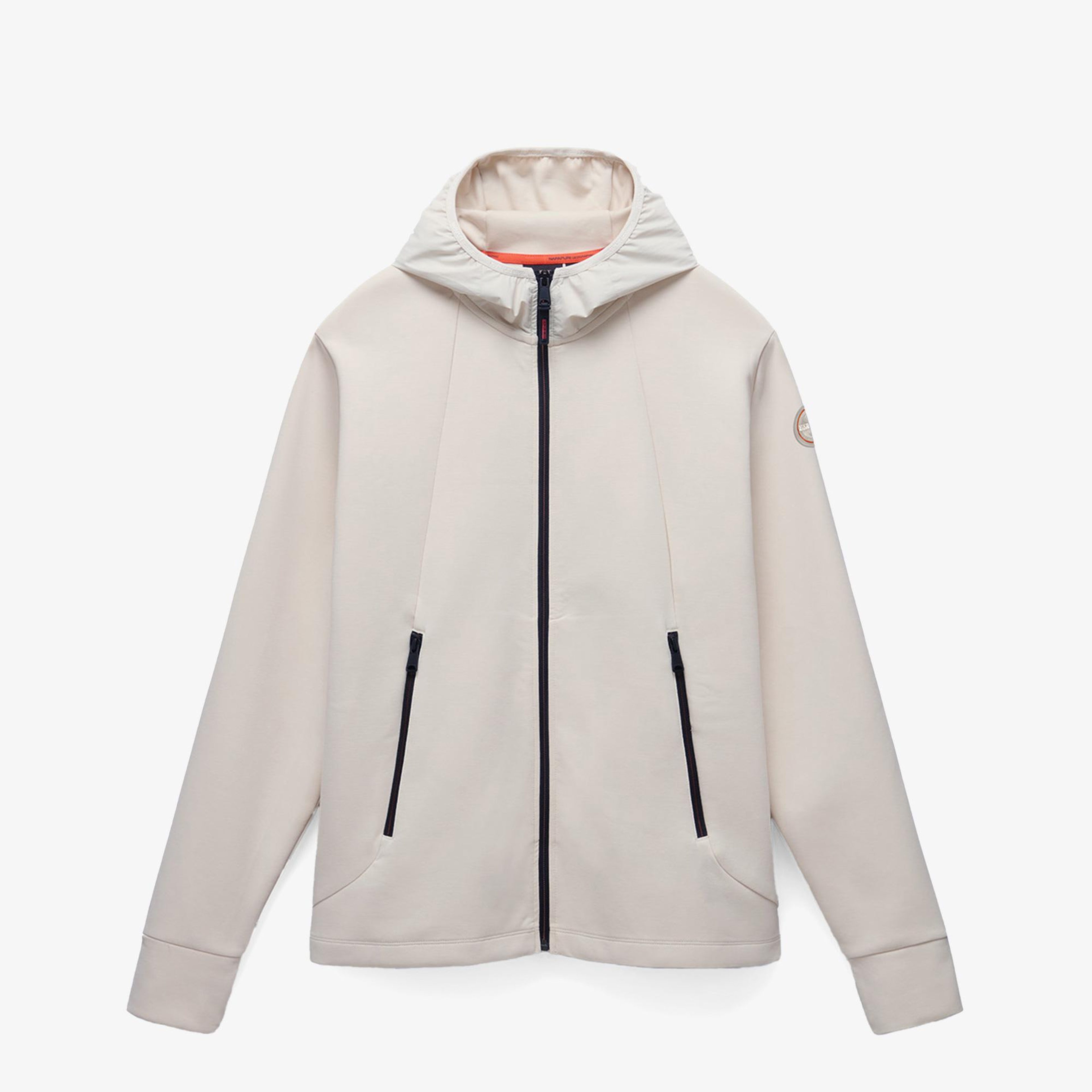 Napapijri Lys Full-Zip Erkek Beyaz Sweatshirt