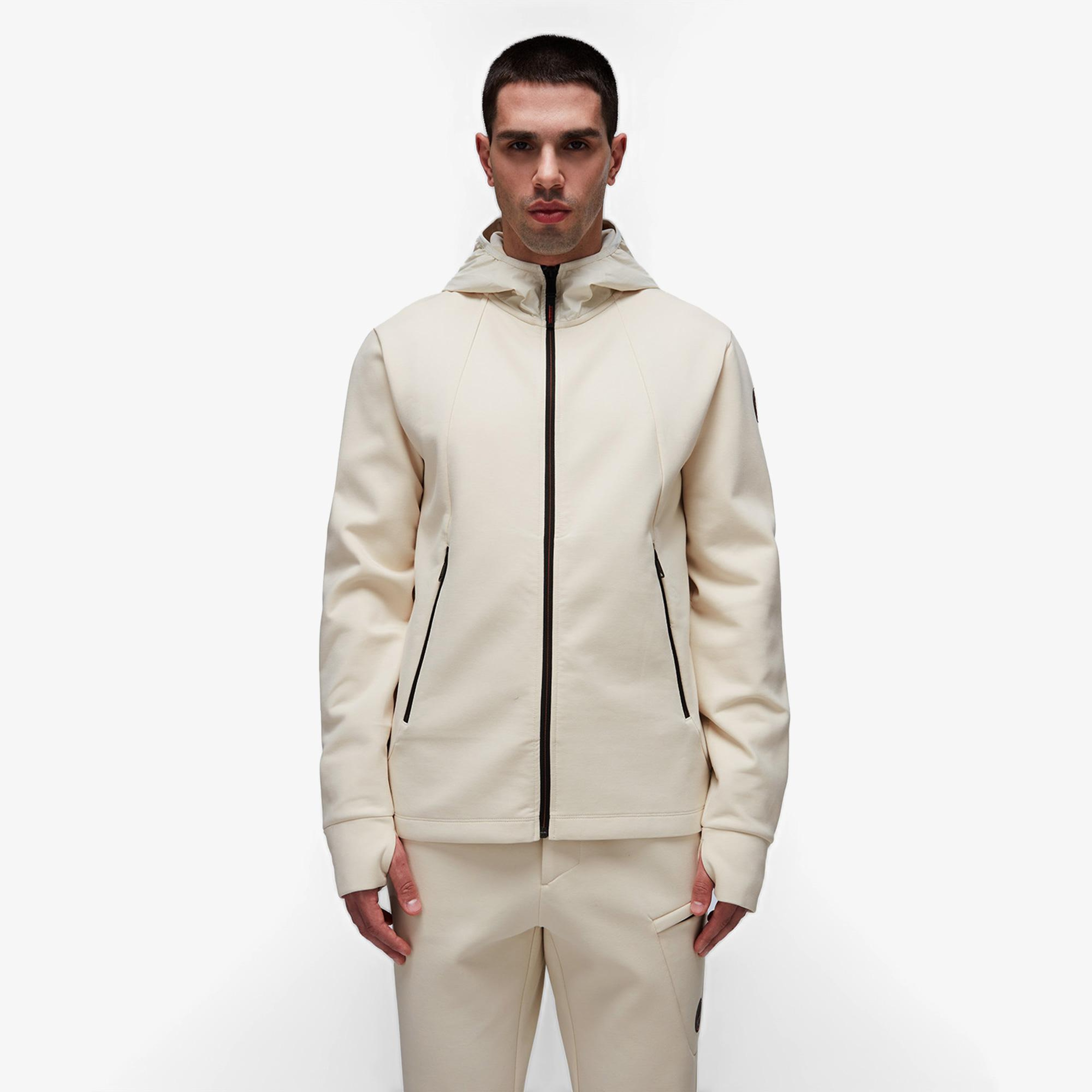 Napapijri Lys Full-Zip Erkek Beyaz Sweatshirt