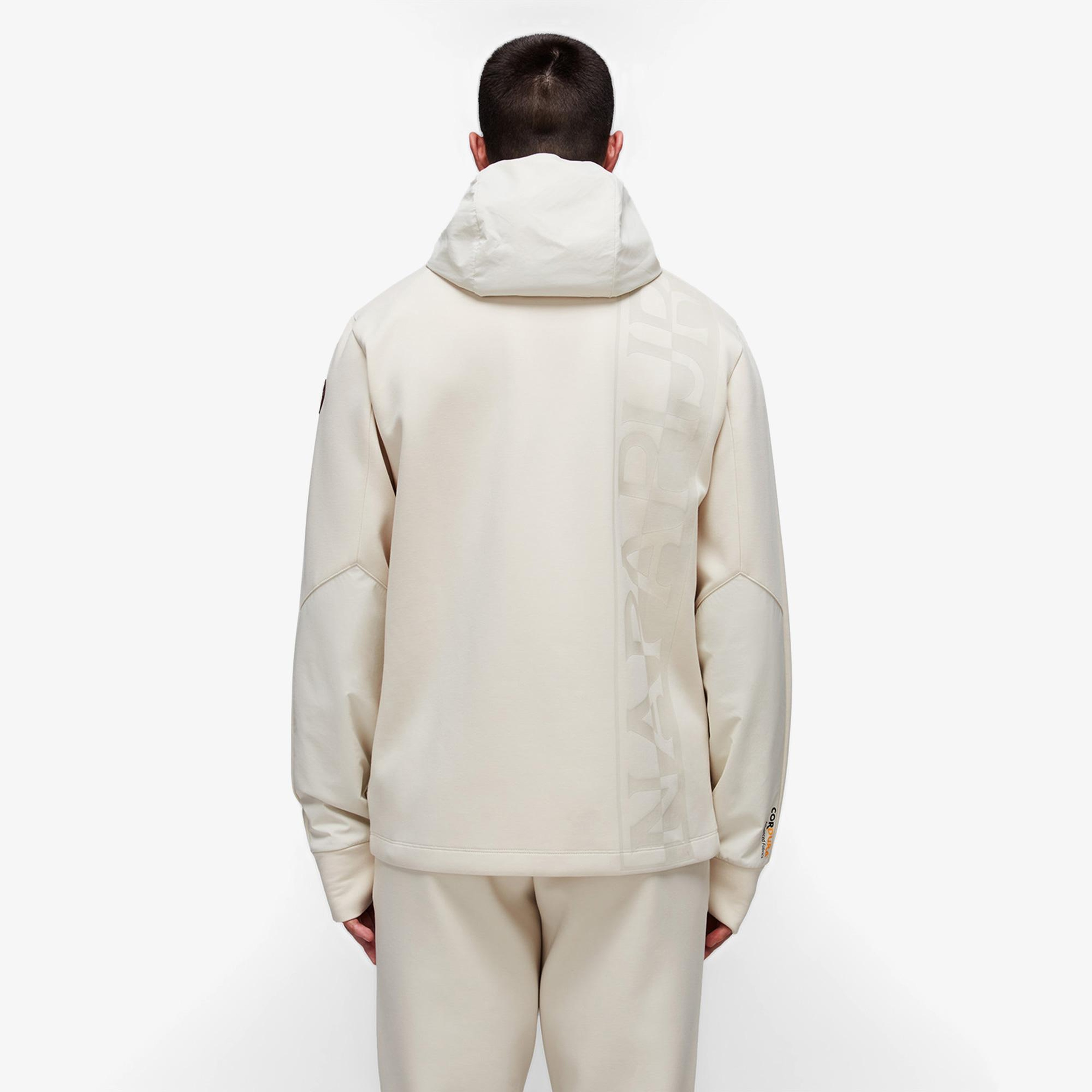 Napapijri Lys Full-Zip Erkek Beyaz Sweatshirt