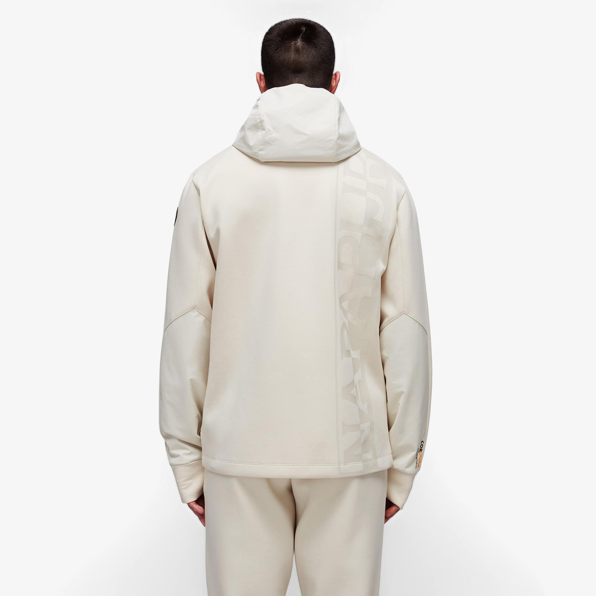 Napapijri Lys Full-Zip Erkek Beyaz Sweatshirt