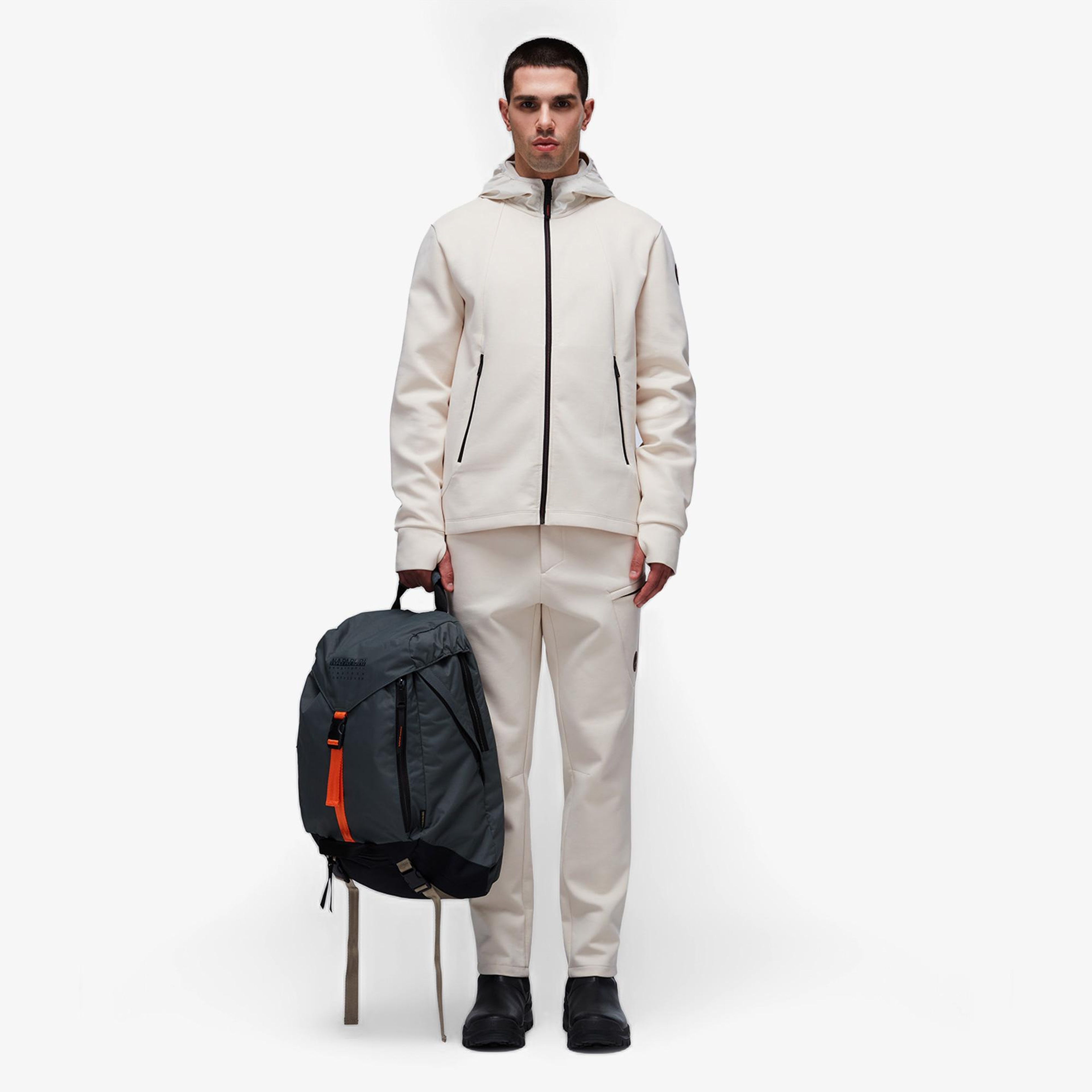 Napapijri Lys Full-Zip Erkek Beyaz Sweatshirt