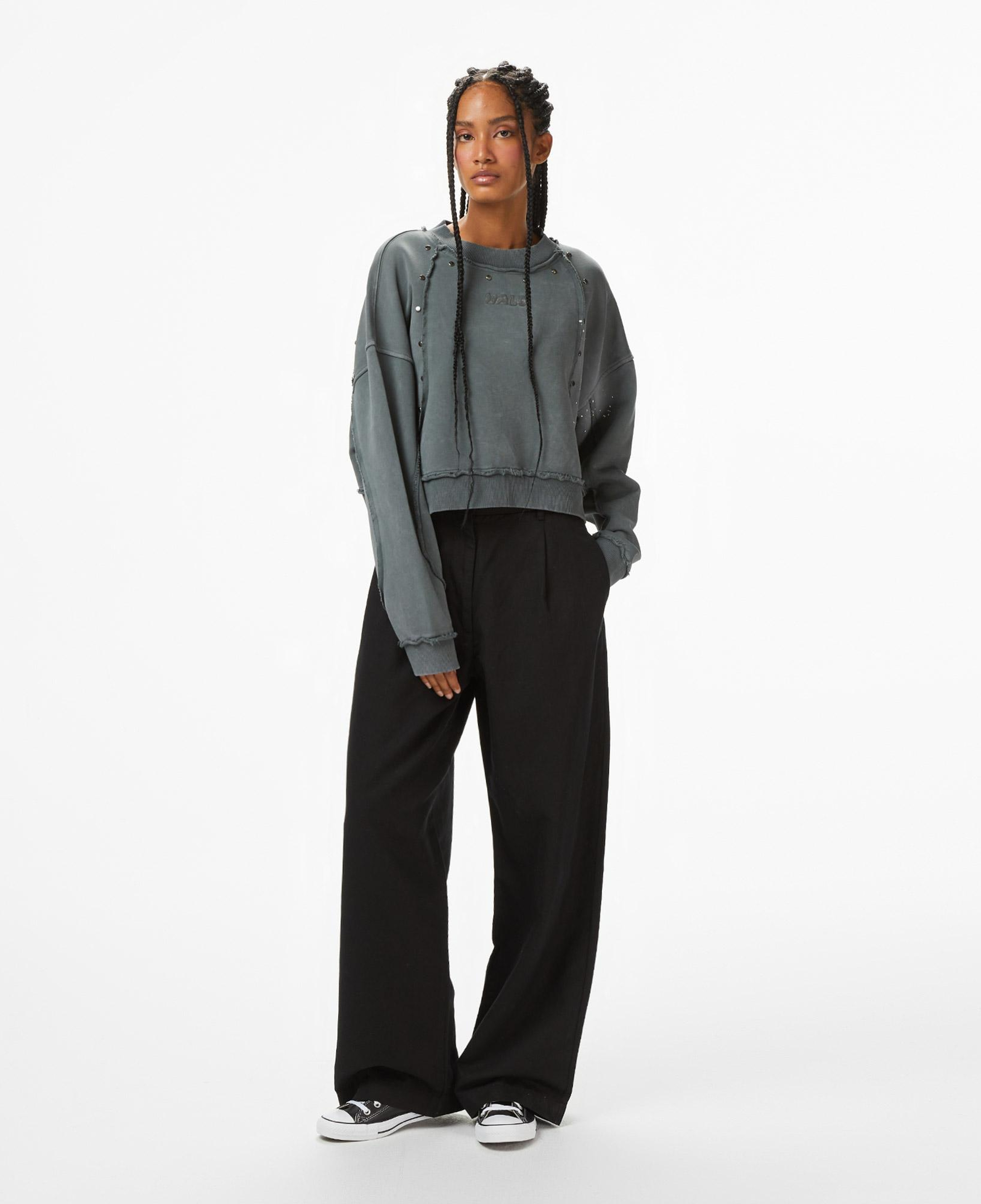 Les Benjamins Essentials 303 Kadın Gri Sweatshirt