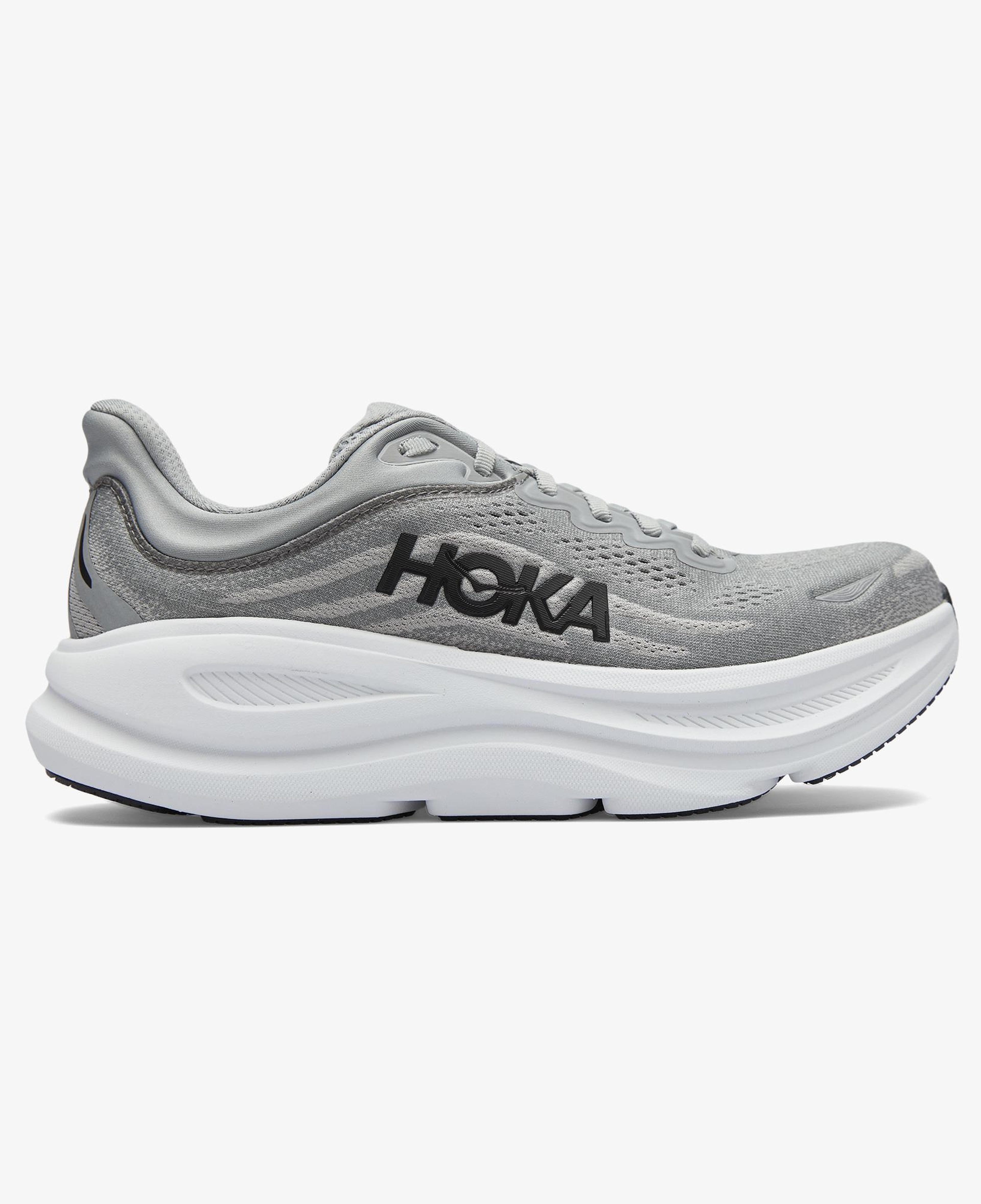 Hoka Bondi 9 Erkek Gri Koşu Ayakkabısı