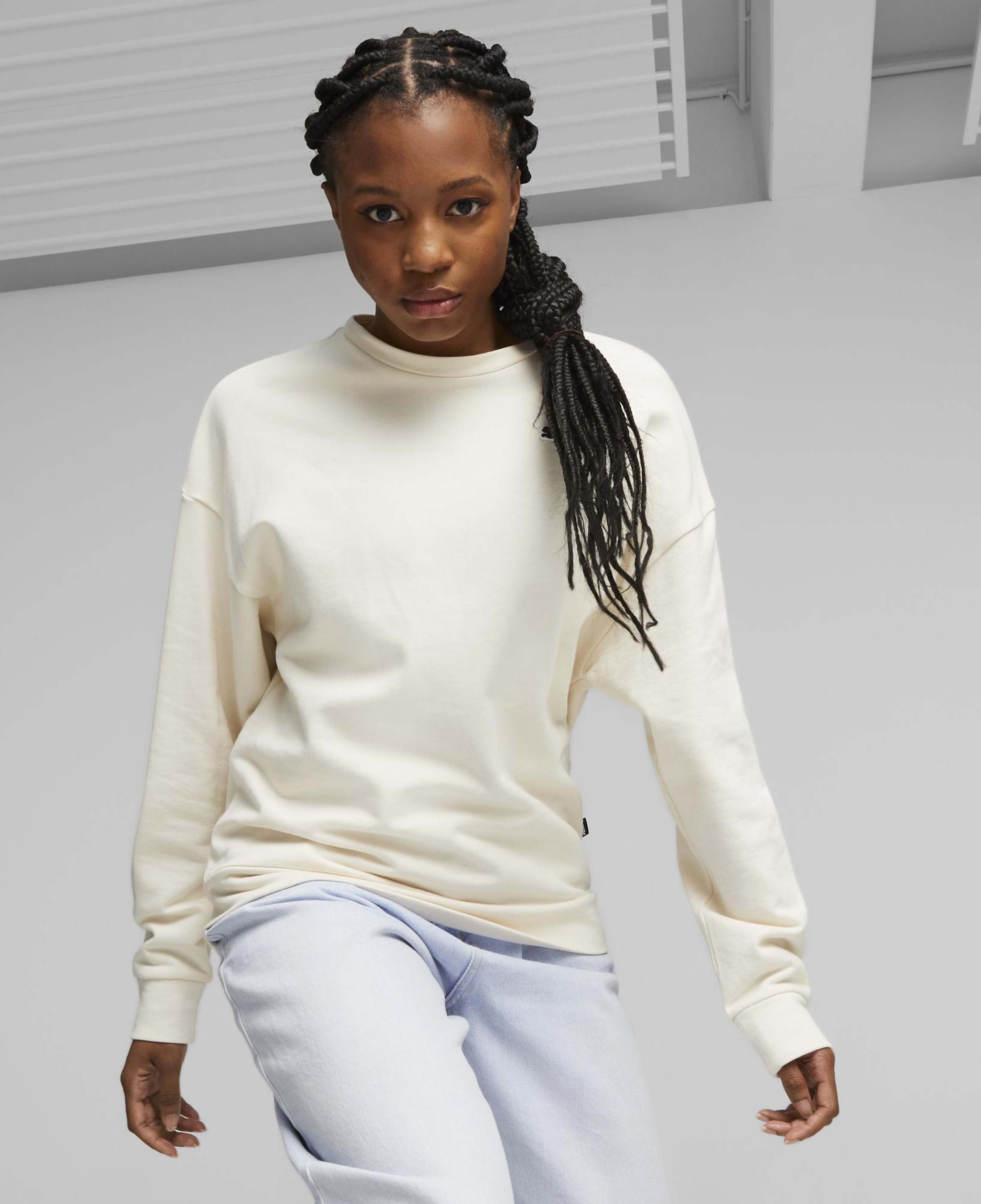 Puma Better Essentıals Crew Kadın Bej Sweatshirt