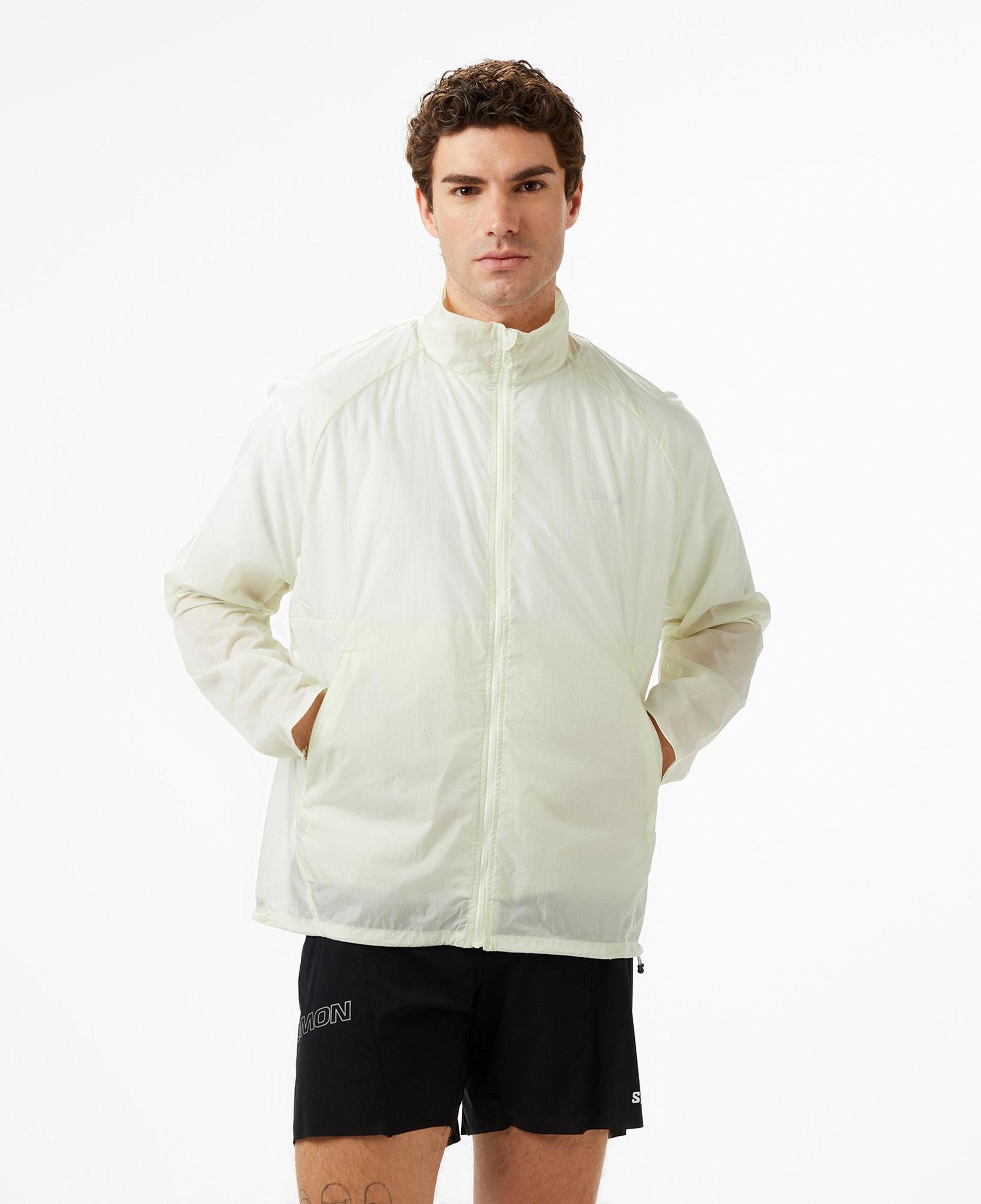 Salomon Shkout Fly Erkek Krem Koşu Yağmurluk