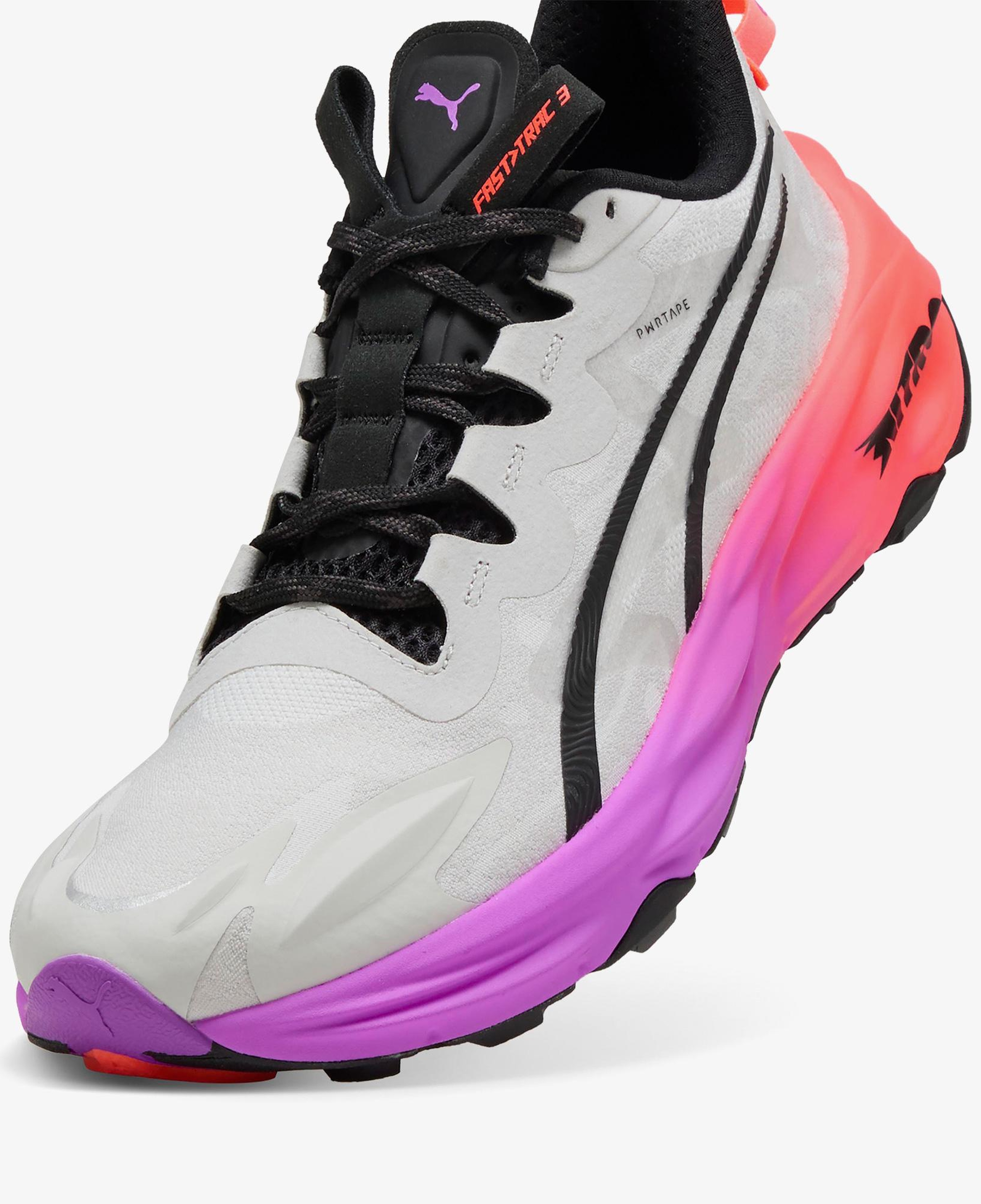 Puma Fast-Trac Nitro 3 Erkek Gri Koşu Ayakkabısı