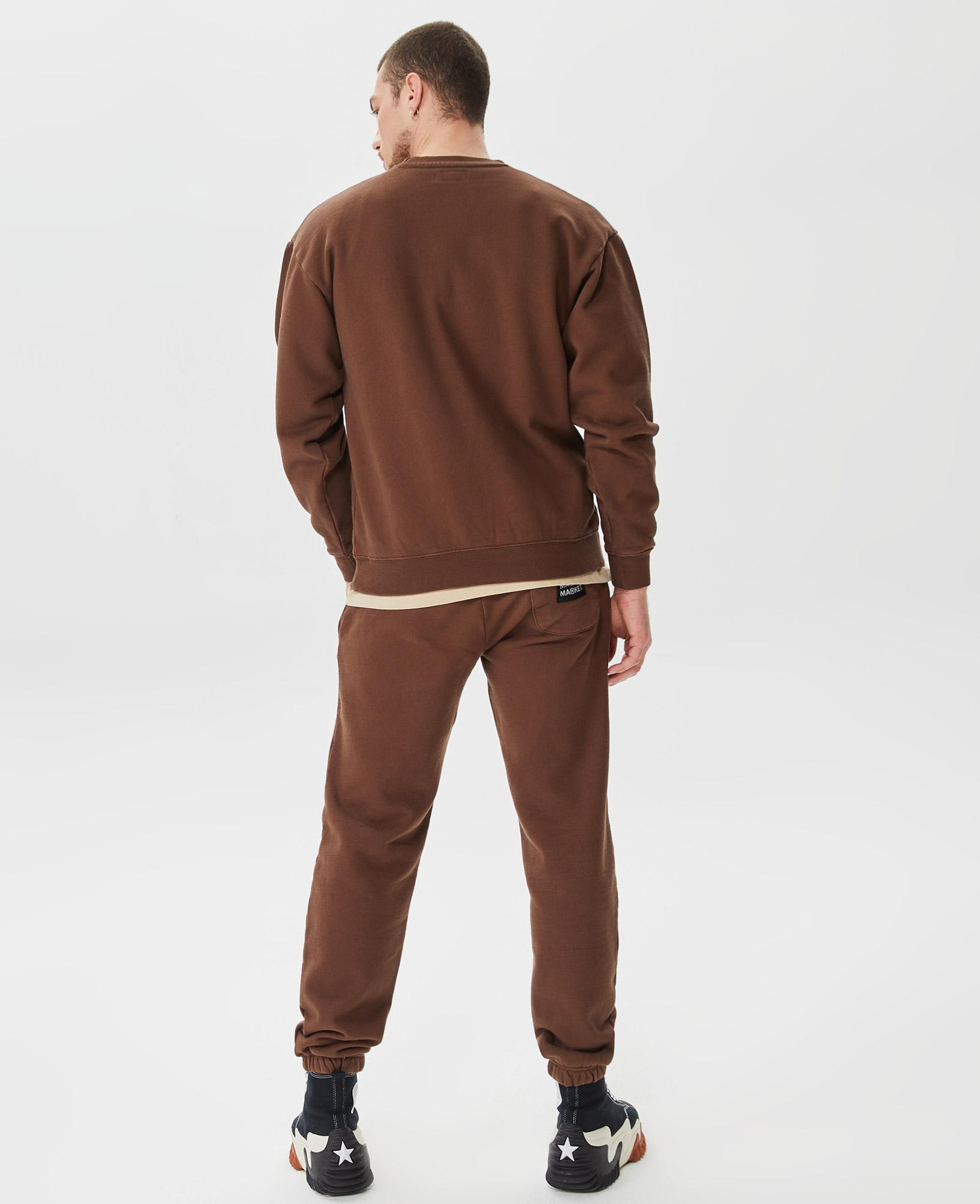 Market Vintage Wash Crewneck Erkek Kahverengi Sweatshirt