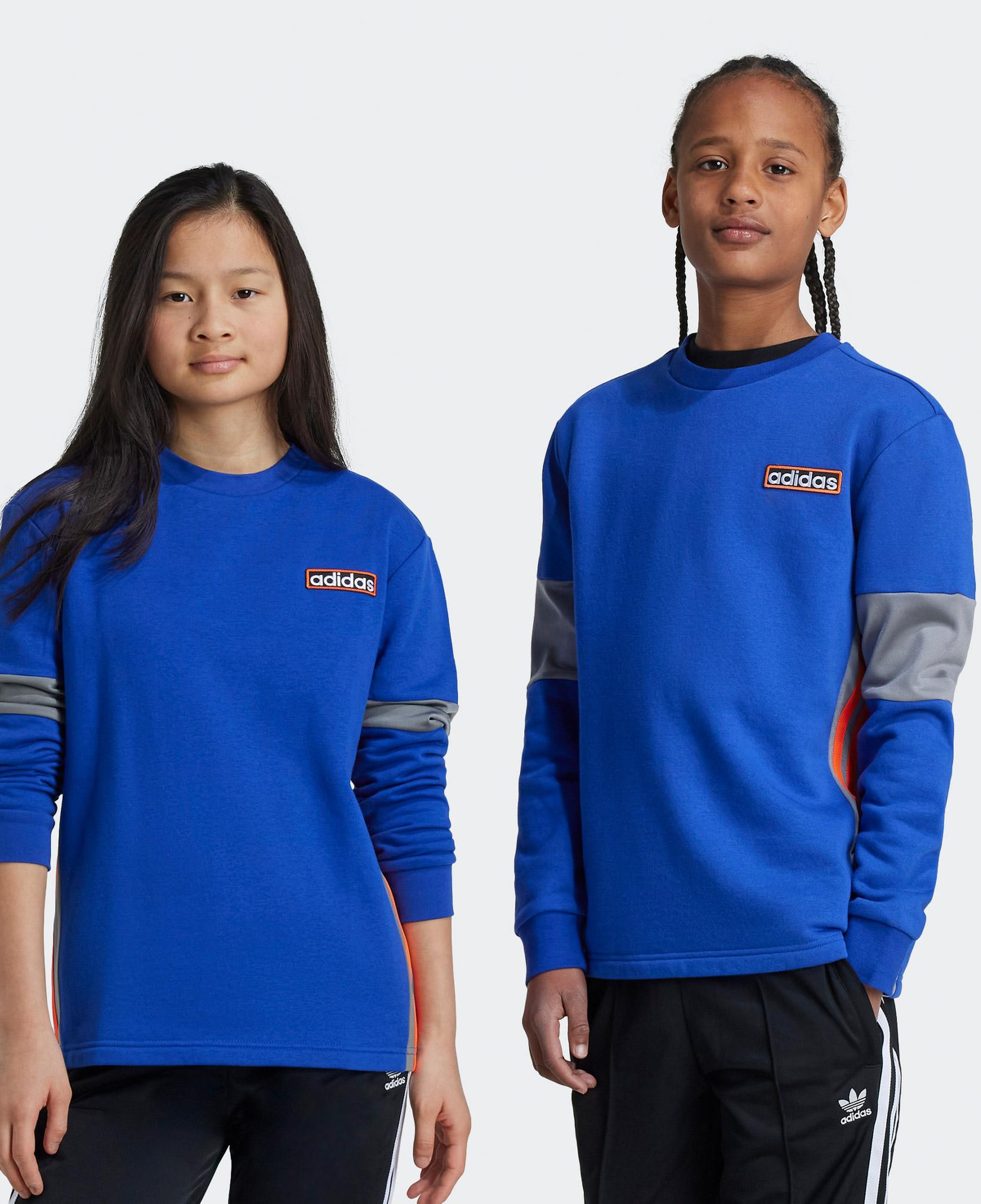 adidas Crew Çocuk Mavi Sweatshirt