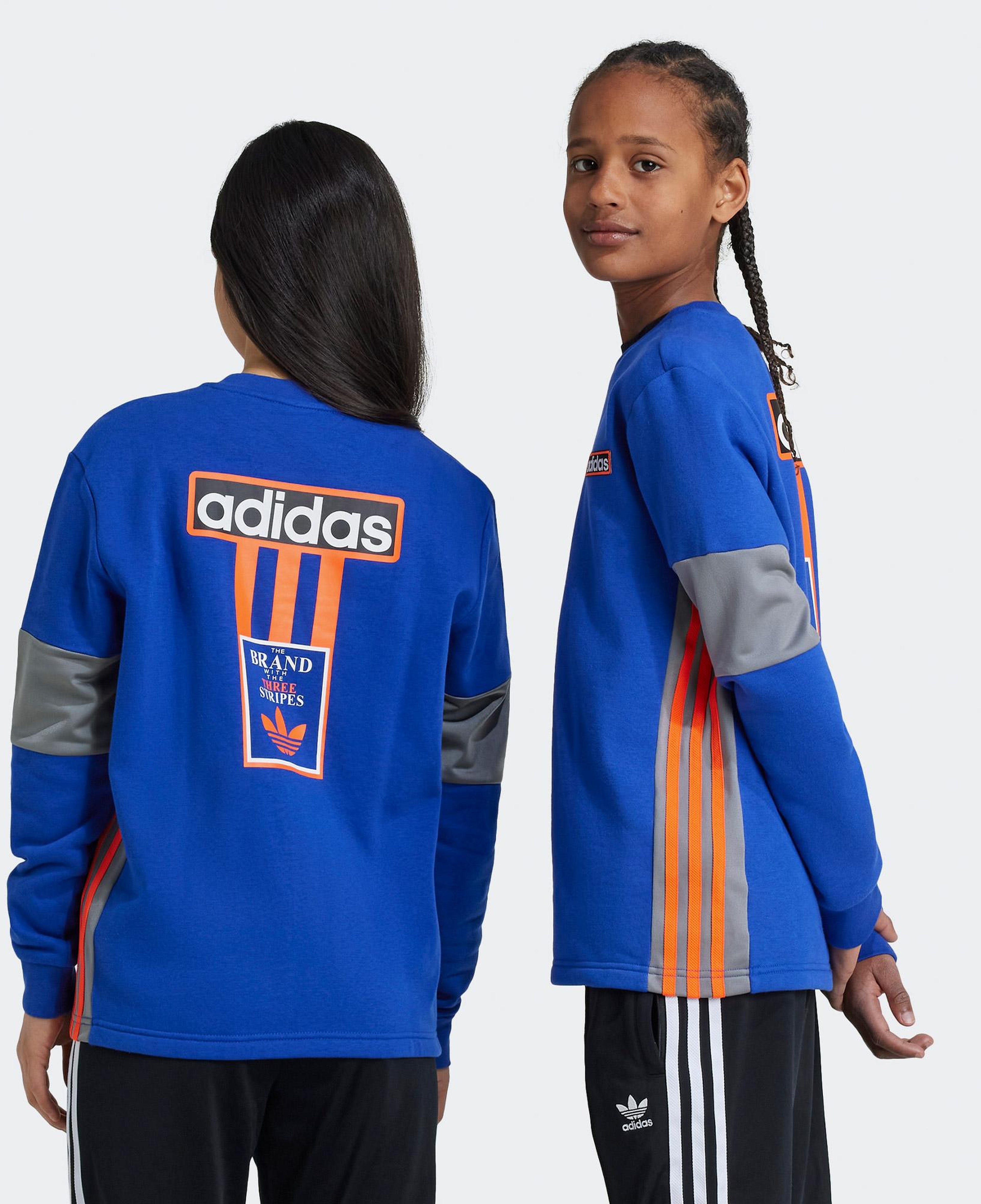 adidas Crew Çocuk Mavi Sweatshirt