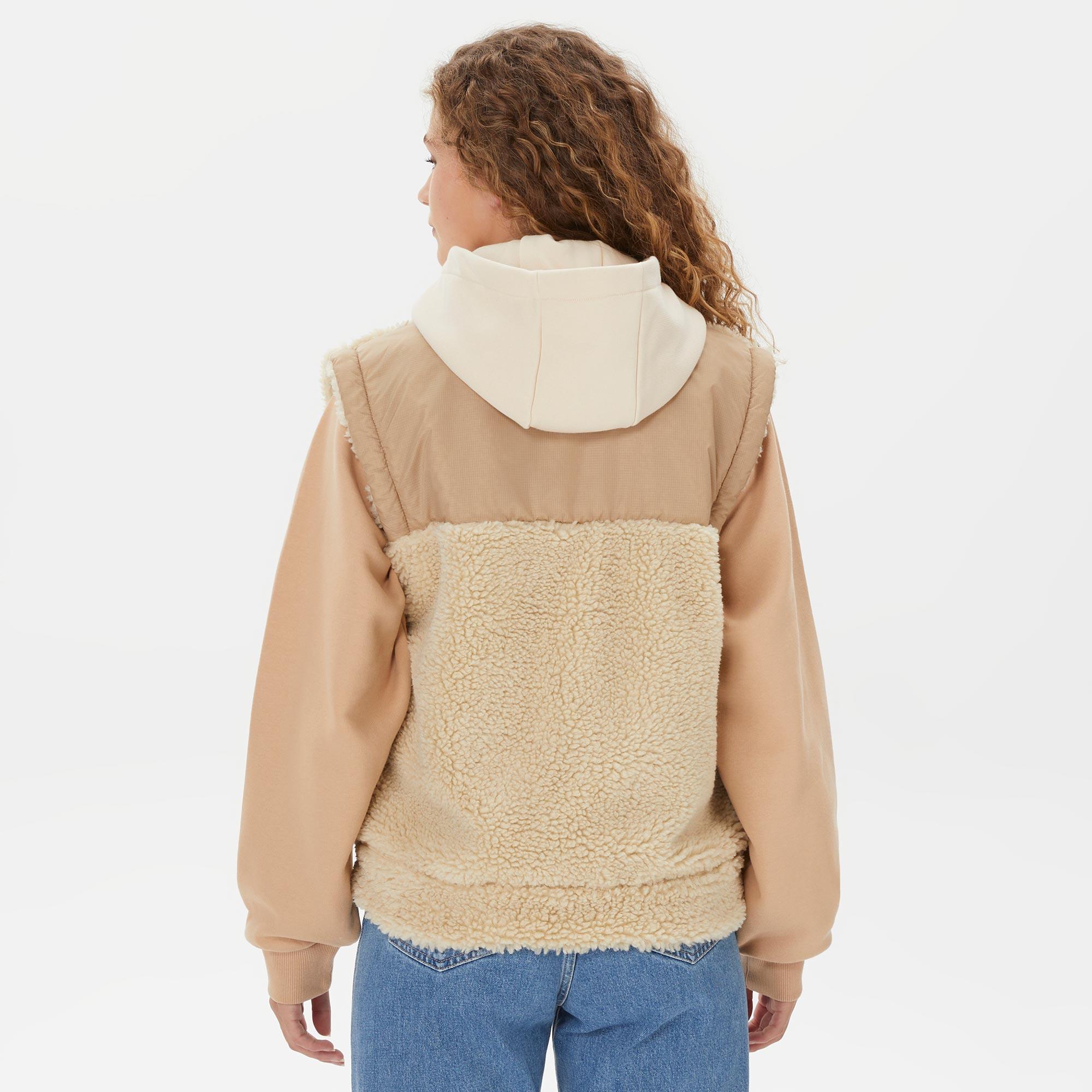 Rains Kofu Fleece Bomber Kadın Bej Yelek