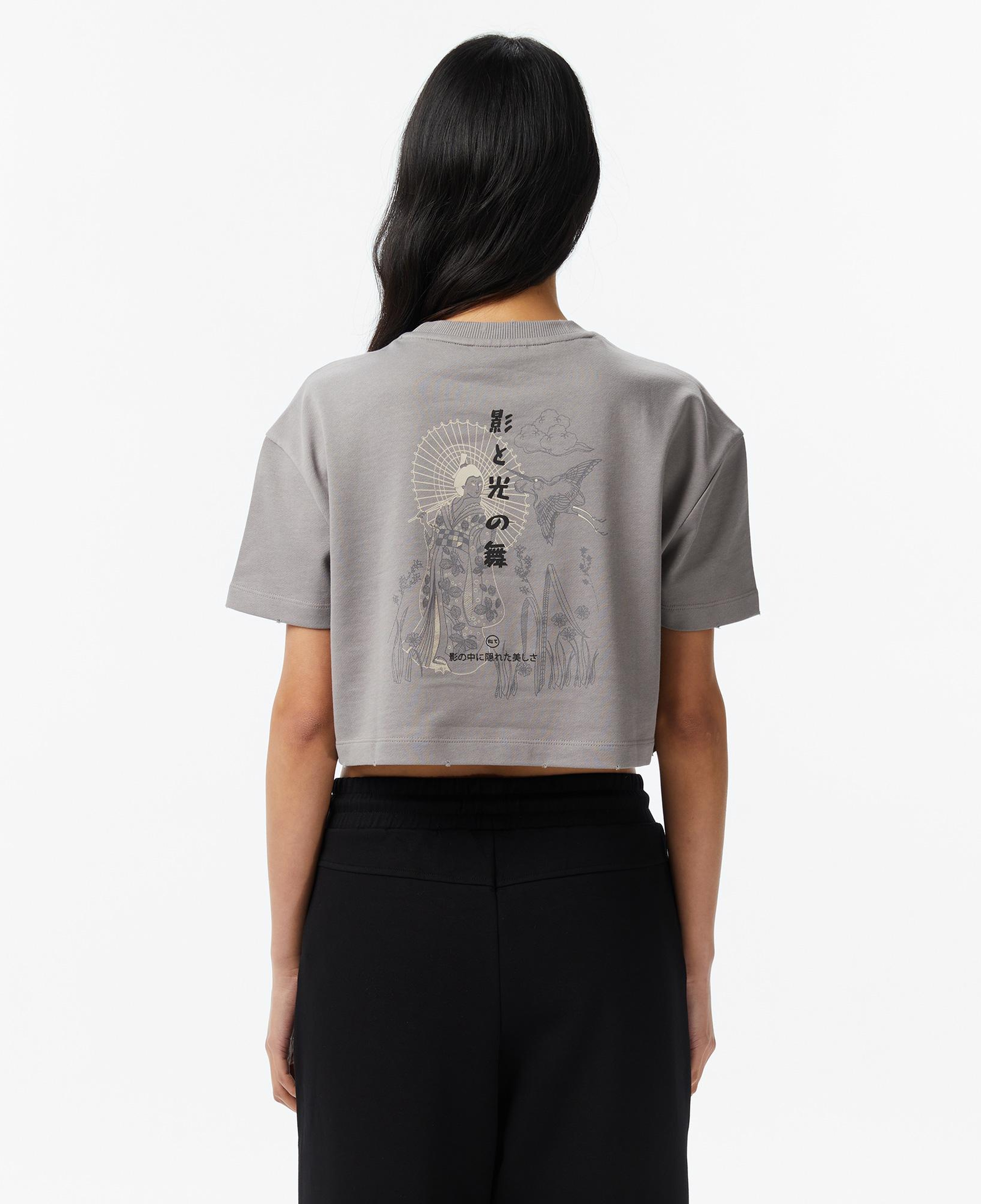 UNITED4 Regular Fit Kadın Gri T-Shirt