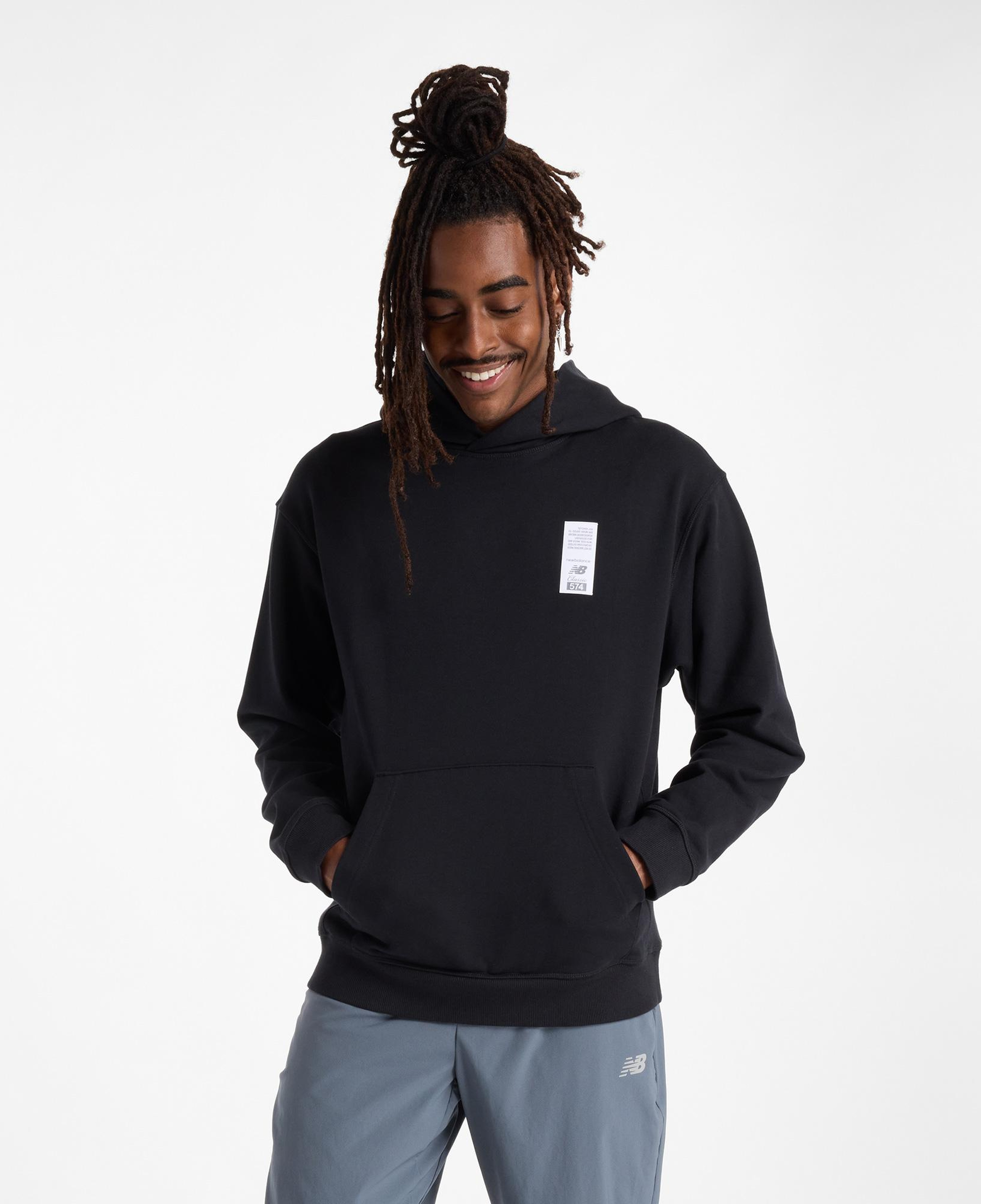 New Balance French Terry 574 Erkek Lacivert Hoodie