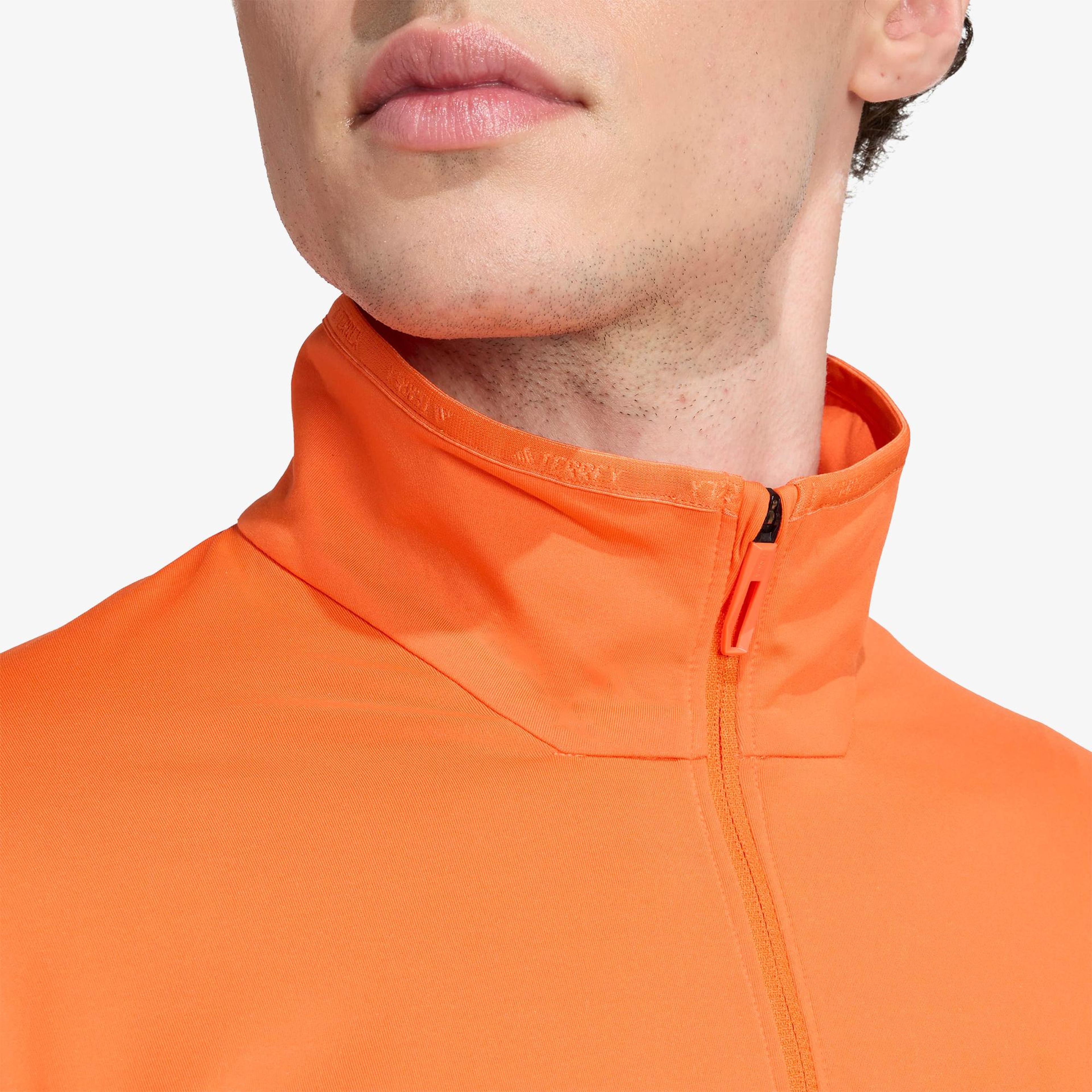 adidas Terrex Multi Climawarm Half Zip Tech Üst Erkek Turuncu Yürüyüş Polar