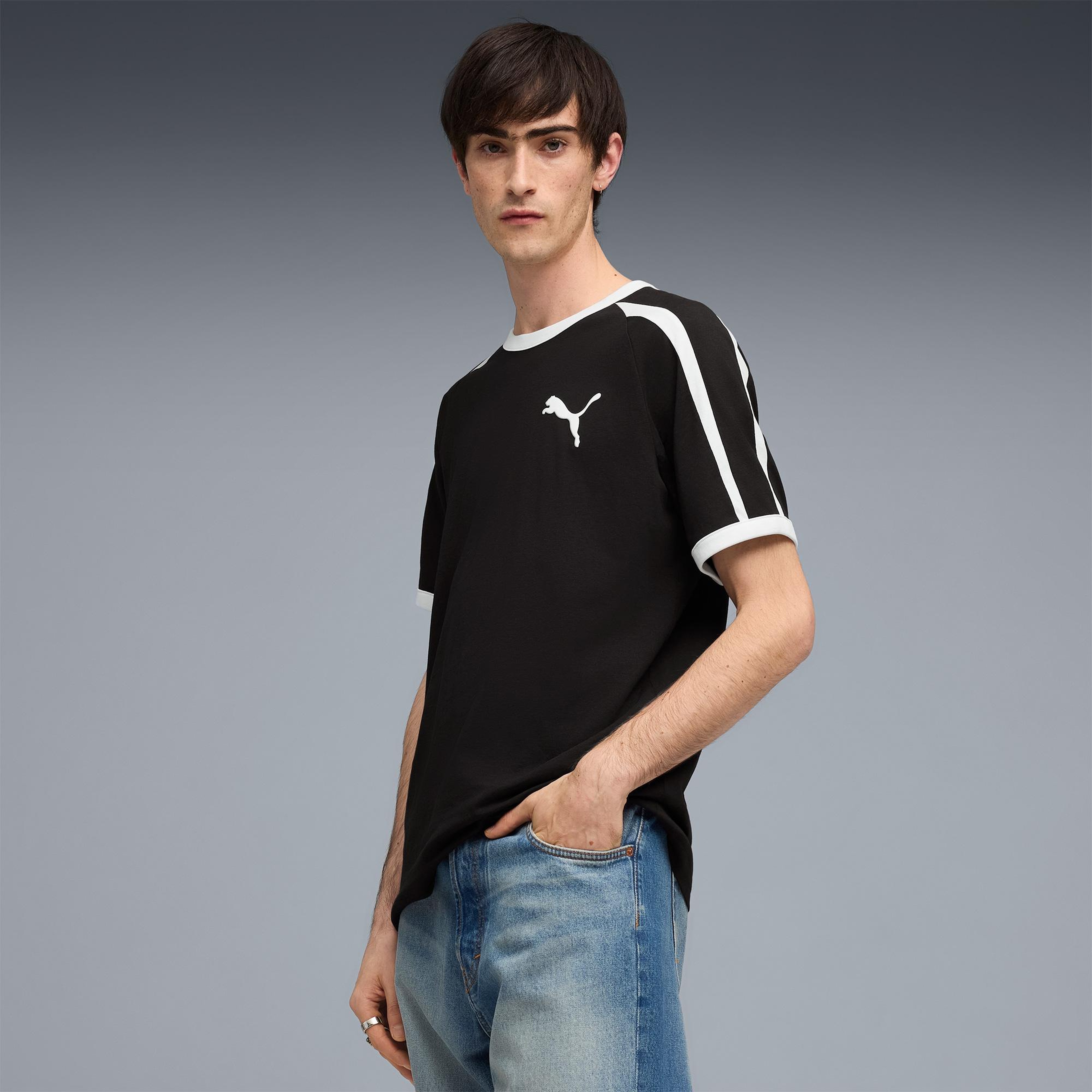 Puma T7 Ringer  Erkek Siyah T-Shirt