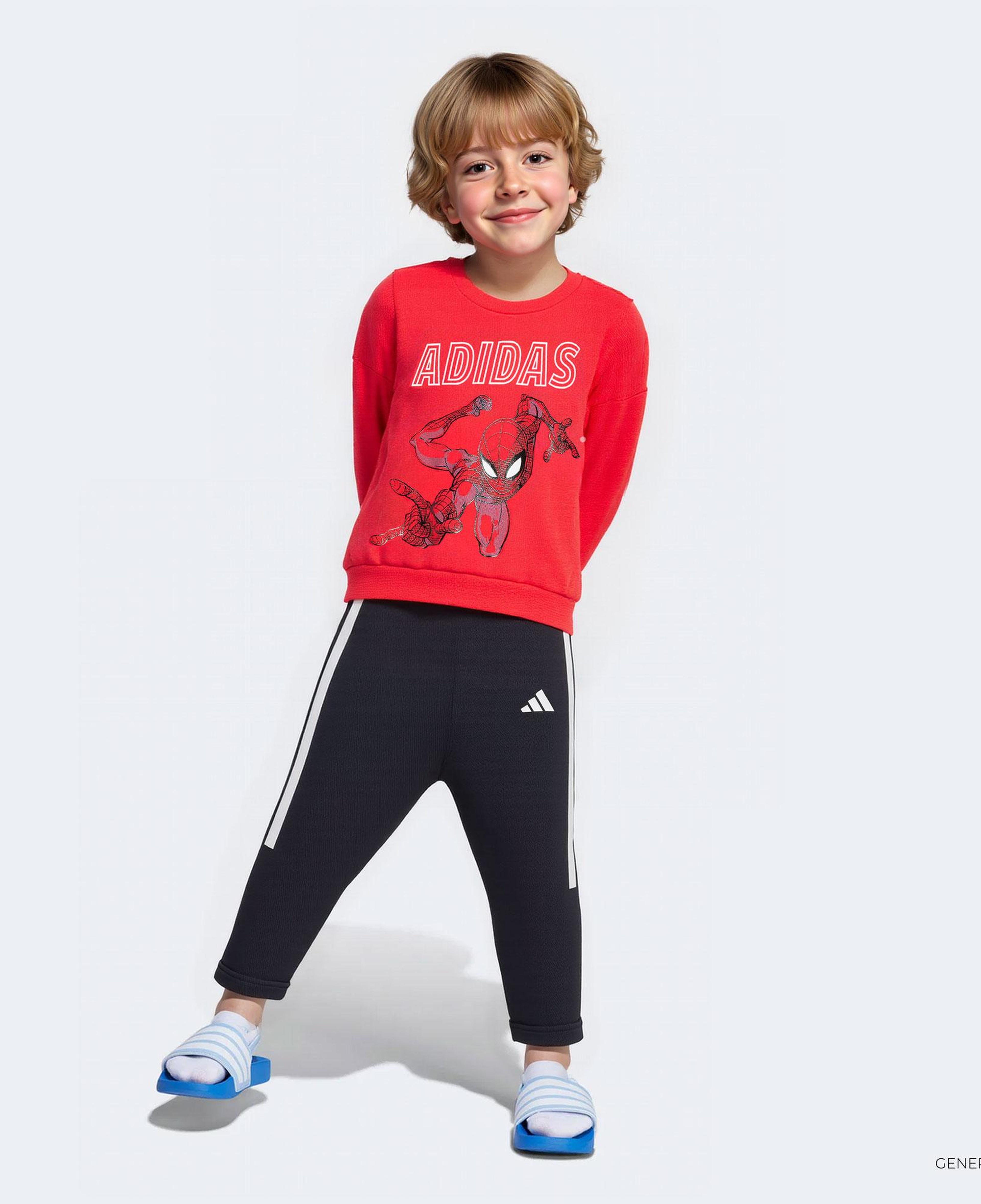 adidas X Marvel Spiderman Bebek Siyah/Kırmızı Eşofman Takımı