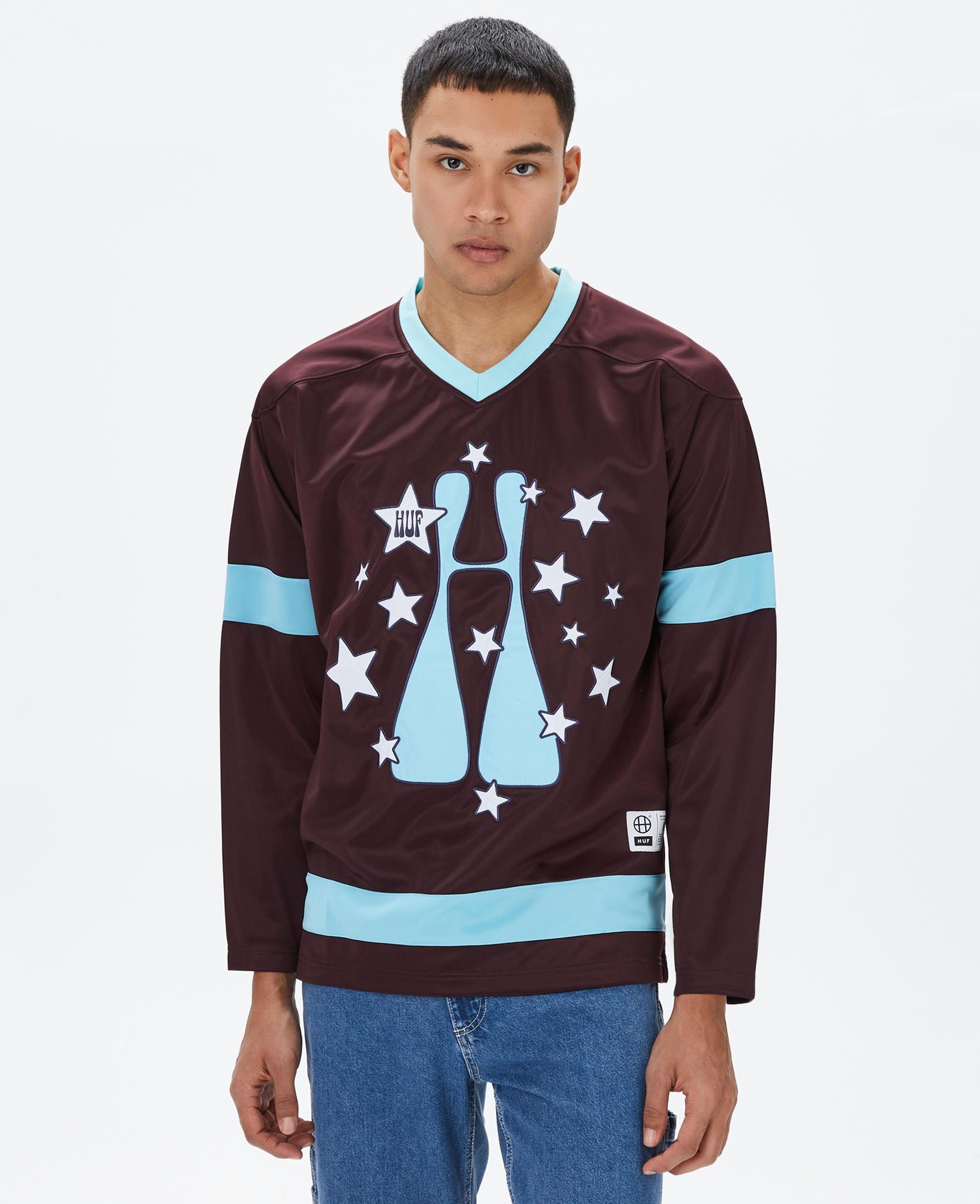 HUF H Stardust Erkek Bordo Gömlek