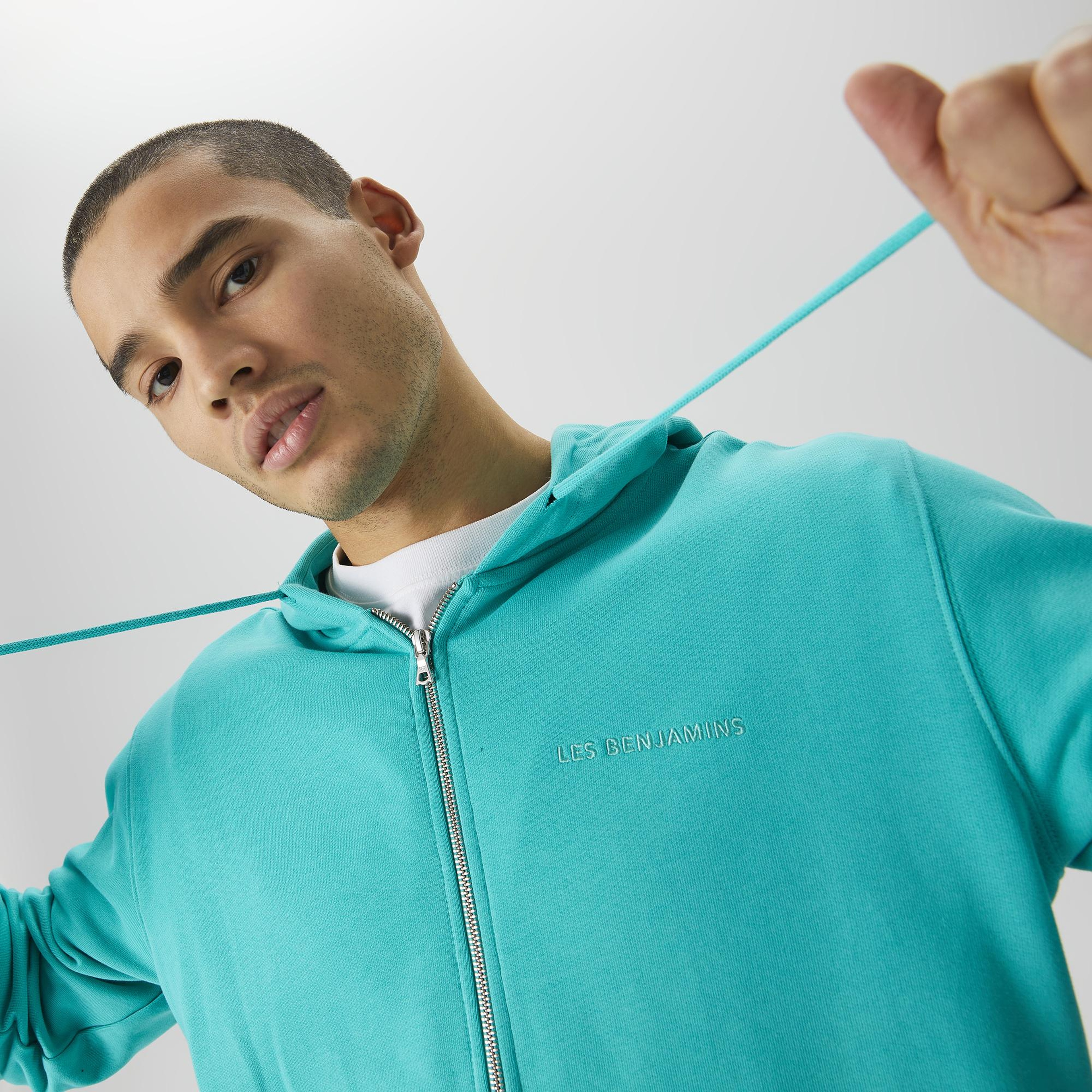 Les Benjamins Essential Erkek Yeşil Hoodie