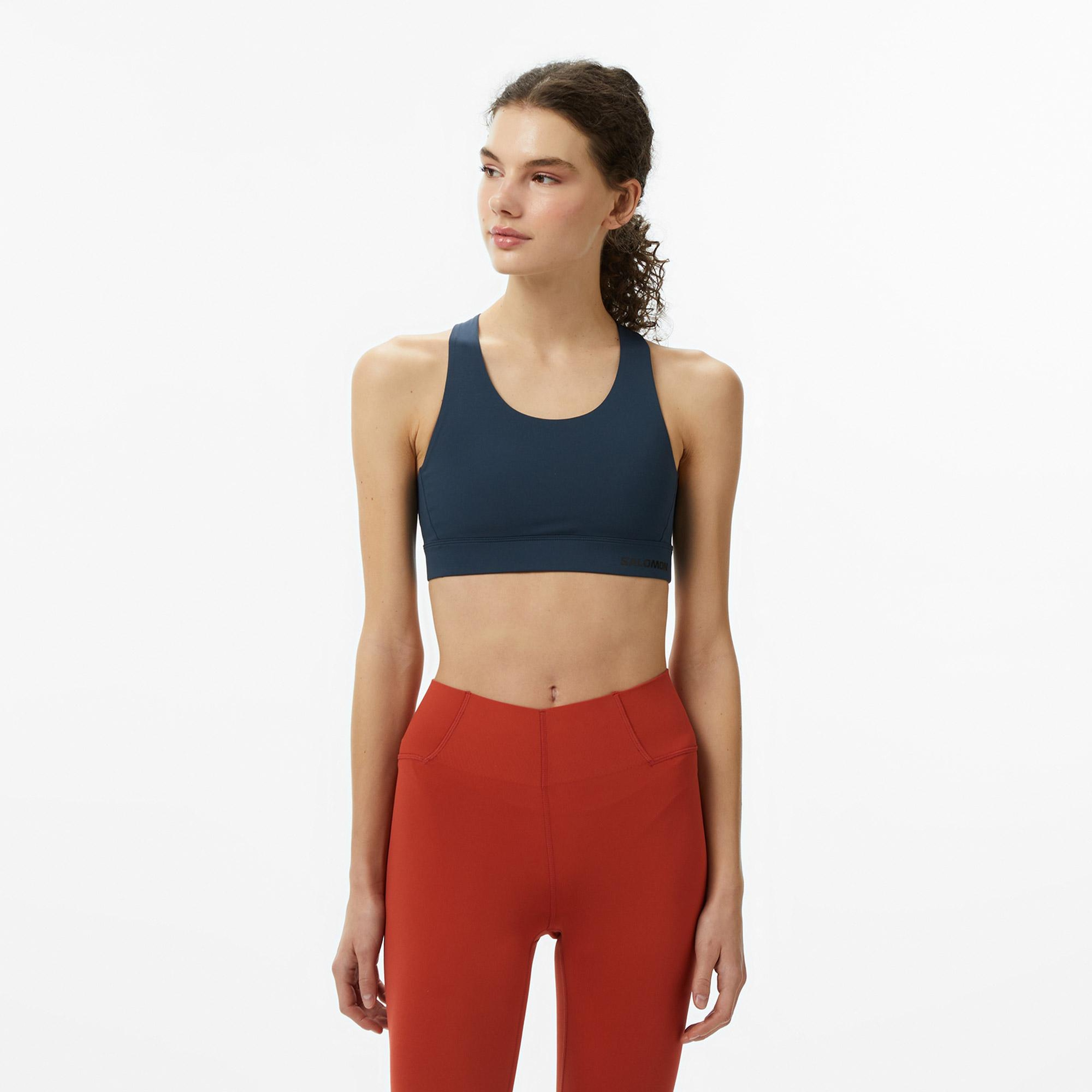 Salomon Cross Run Kadın Gri Antrenman Bra