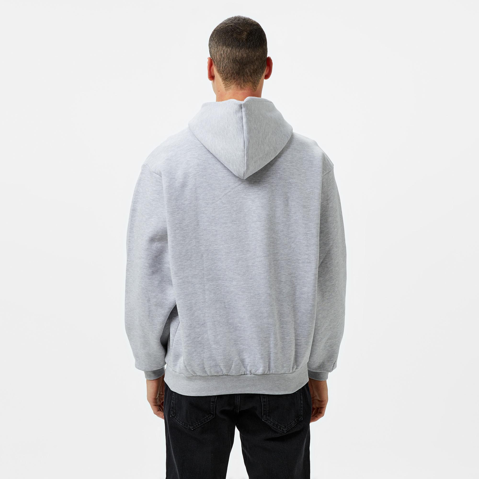 Karl Kani Og Eagle Print Os Erkek Gri Hoodie