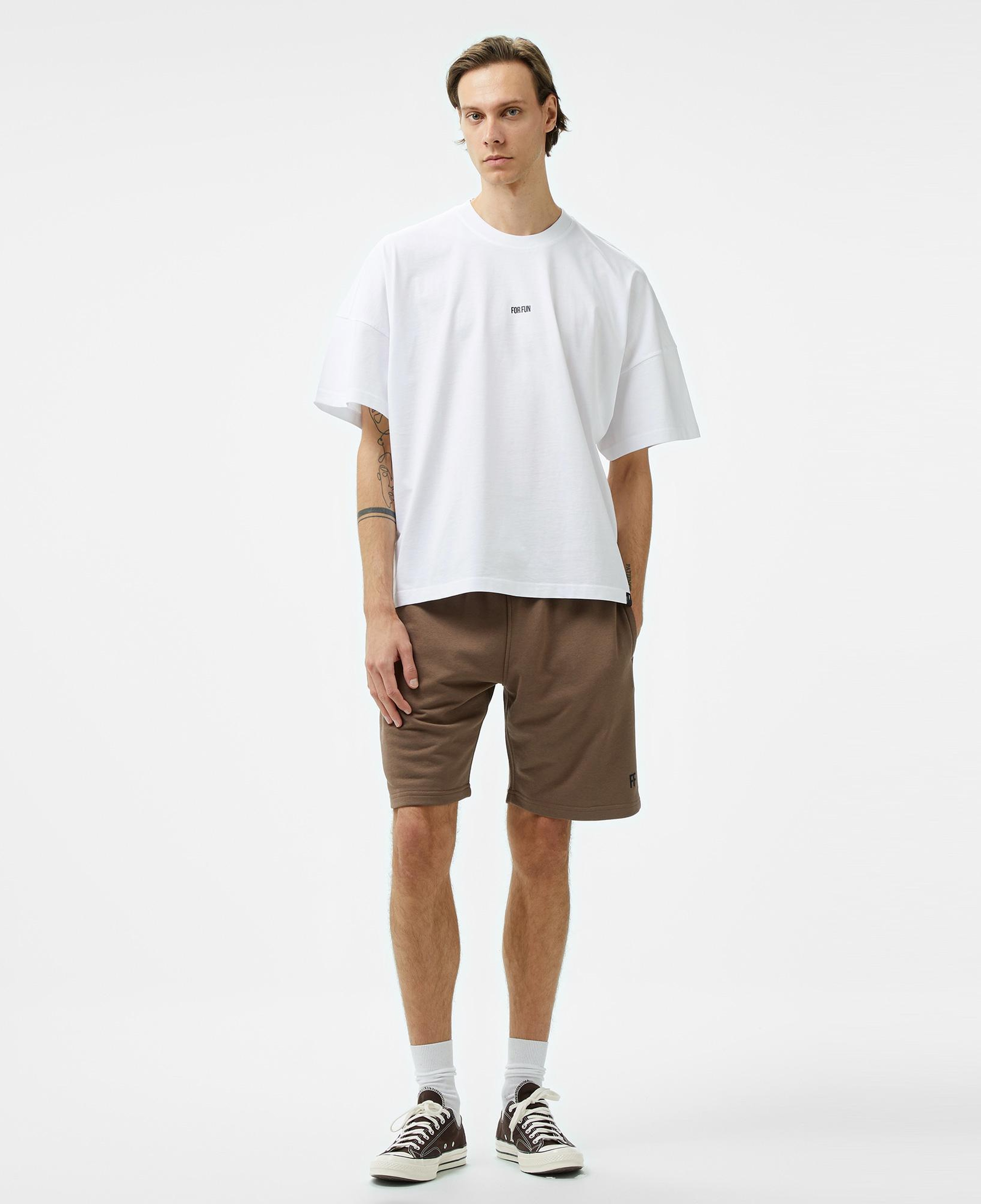 Forfun Blurred Dreams Oversize Drop Shoulder Erkek Beyaz T-Shirt