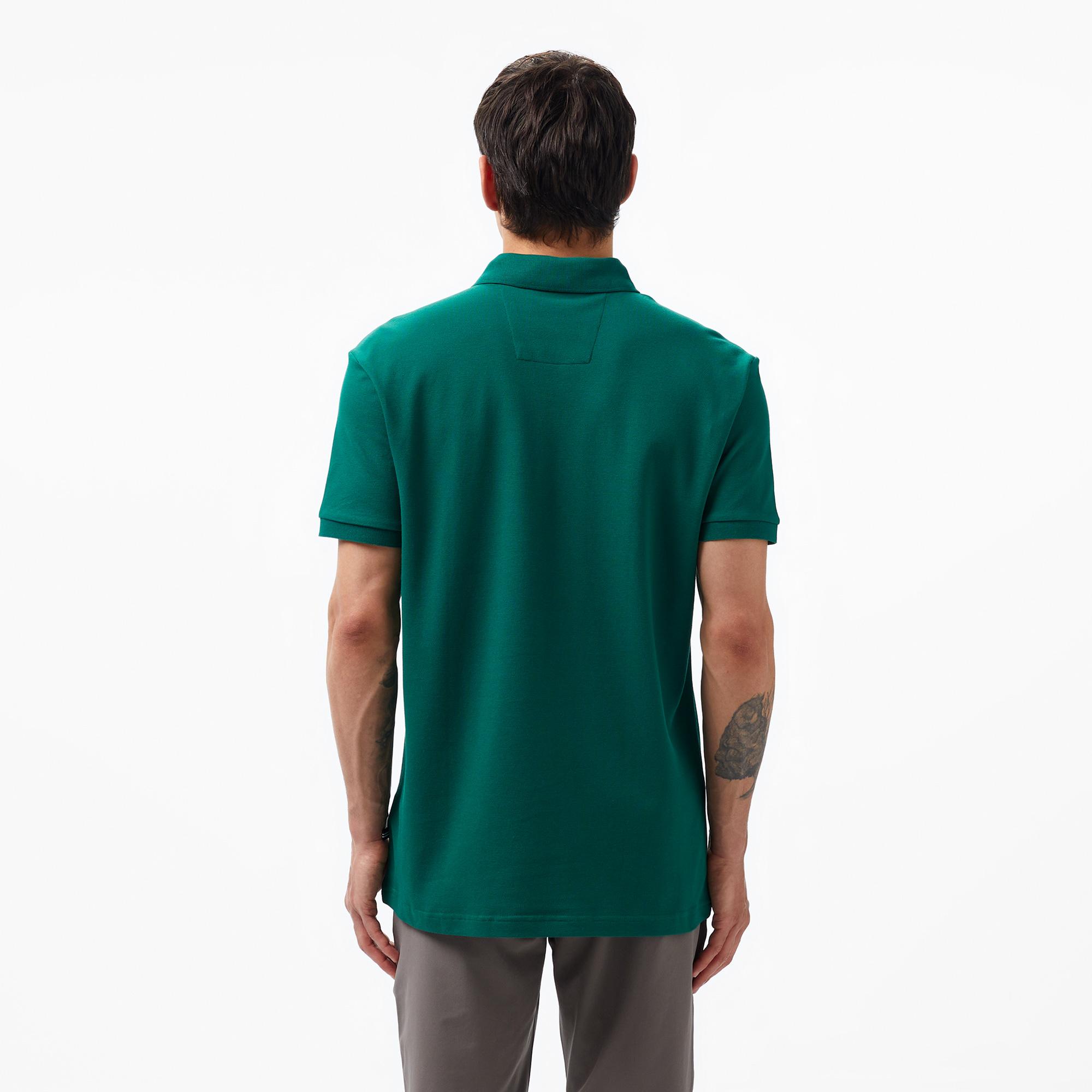 Nautica Erkek Yeşil Slim Fit Polo Yaka T-Shirt