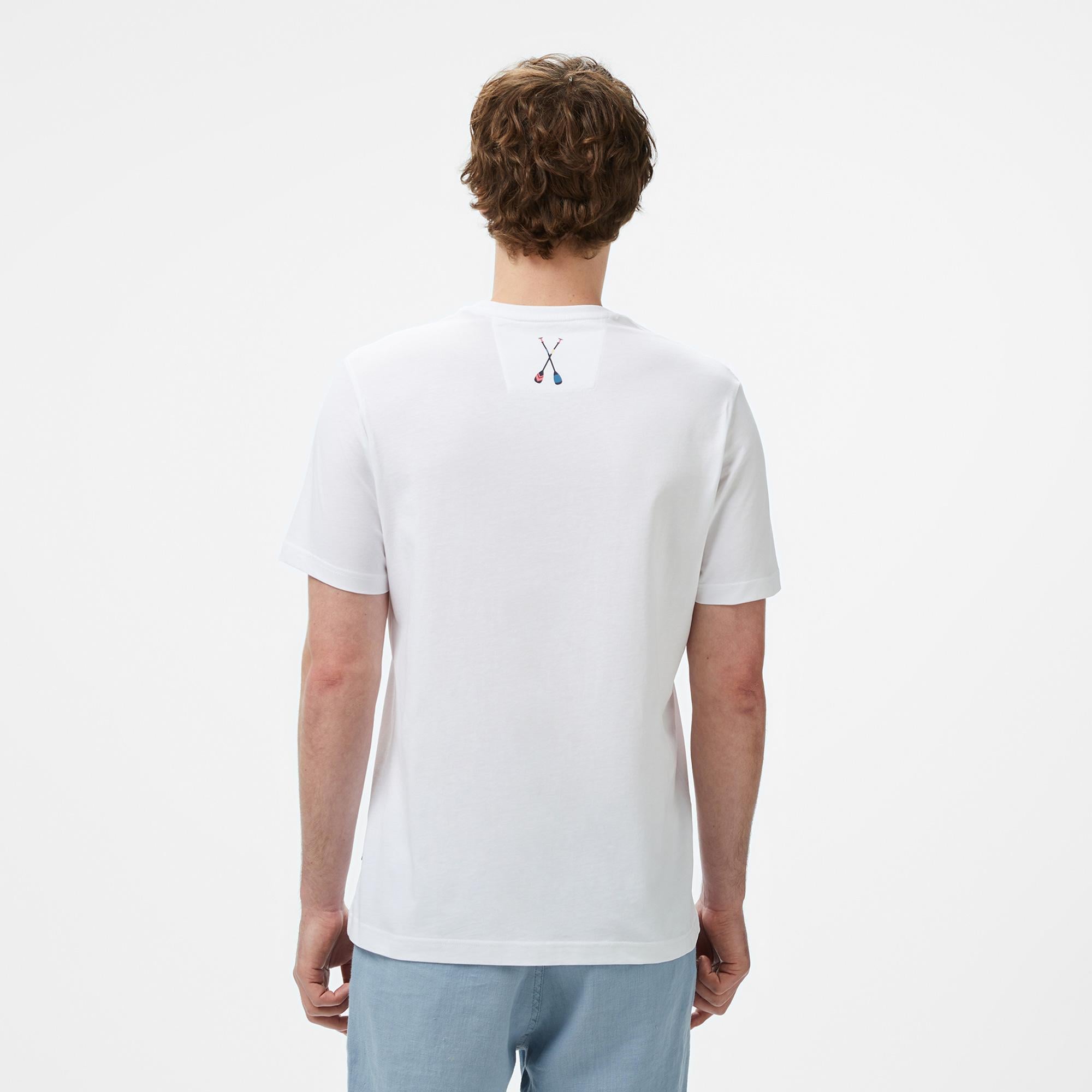 Nautica Erkek Beyaz Regular Fit T-Shirt