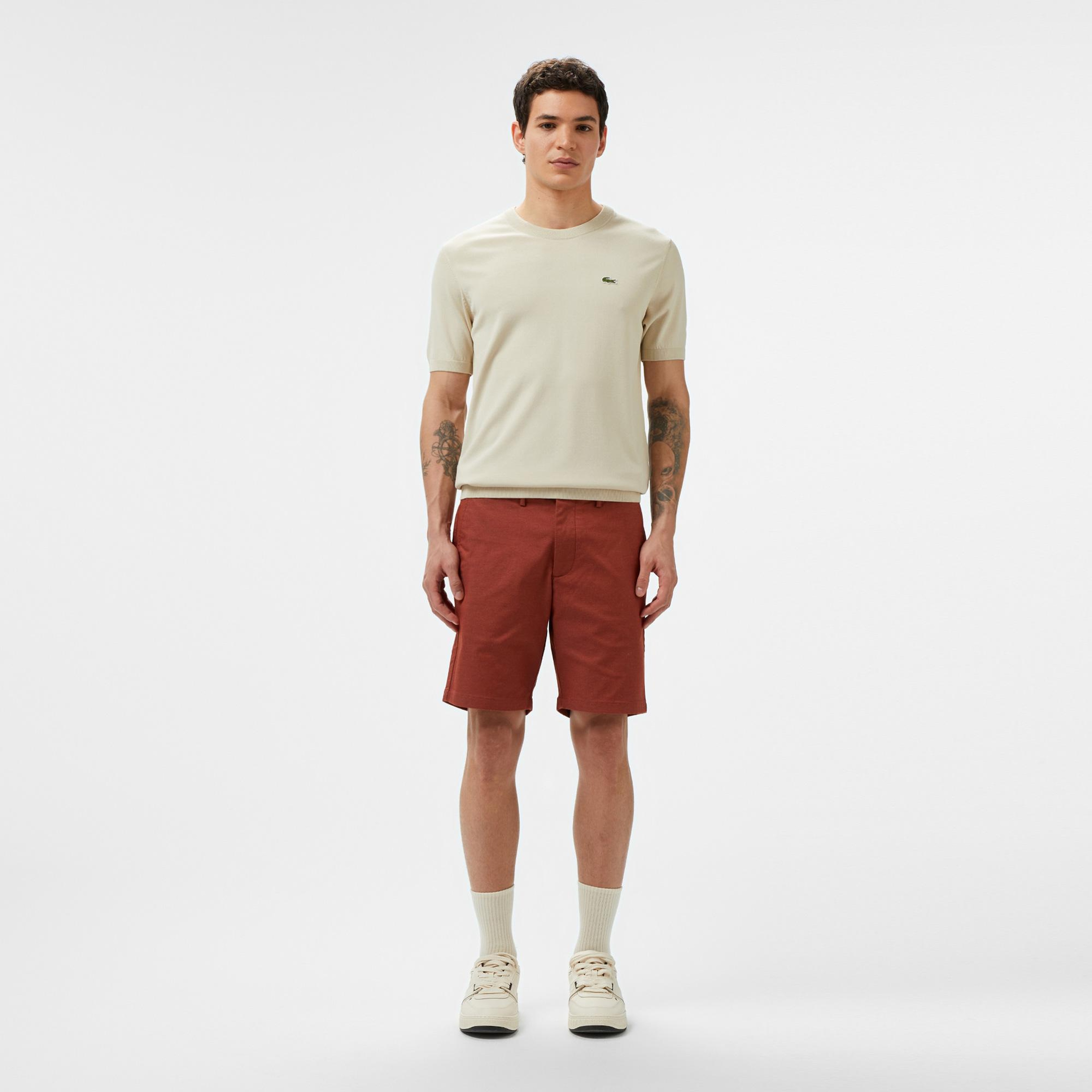 Lacoste Erkek Slim Fit Kahverengi Bermuda Şort