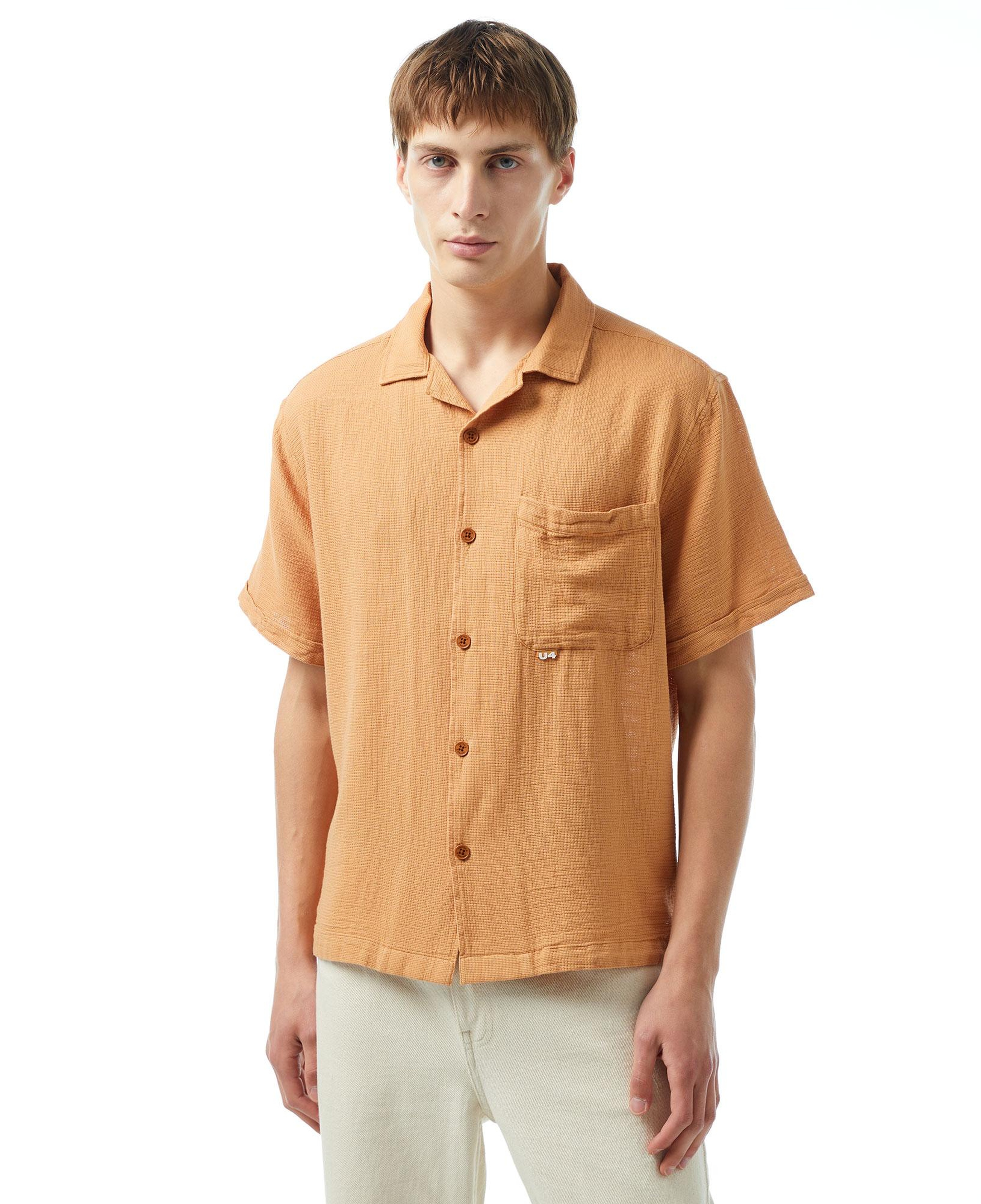 UNITED4 Oversize Erkek Kahverengi Gömlek