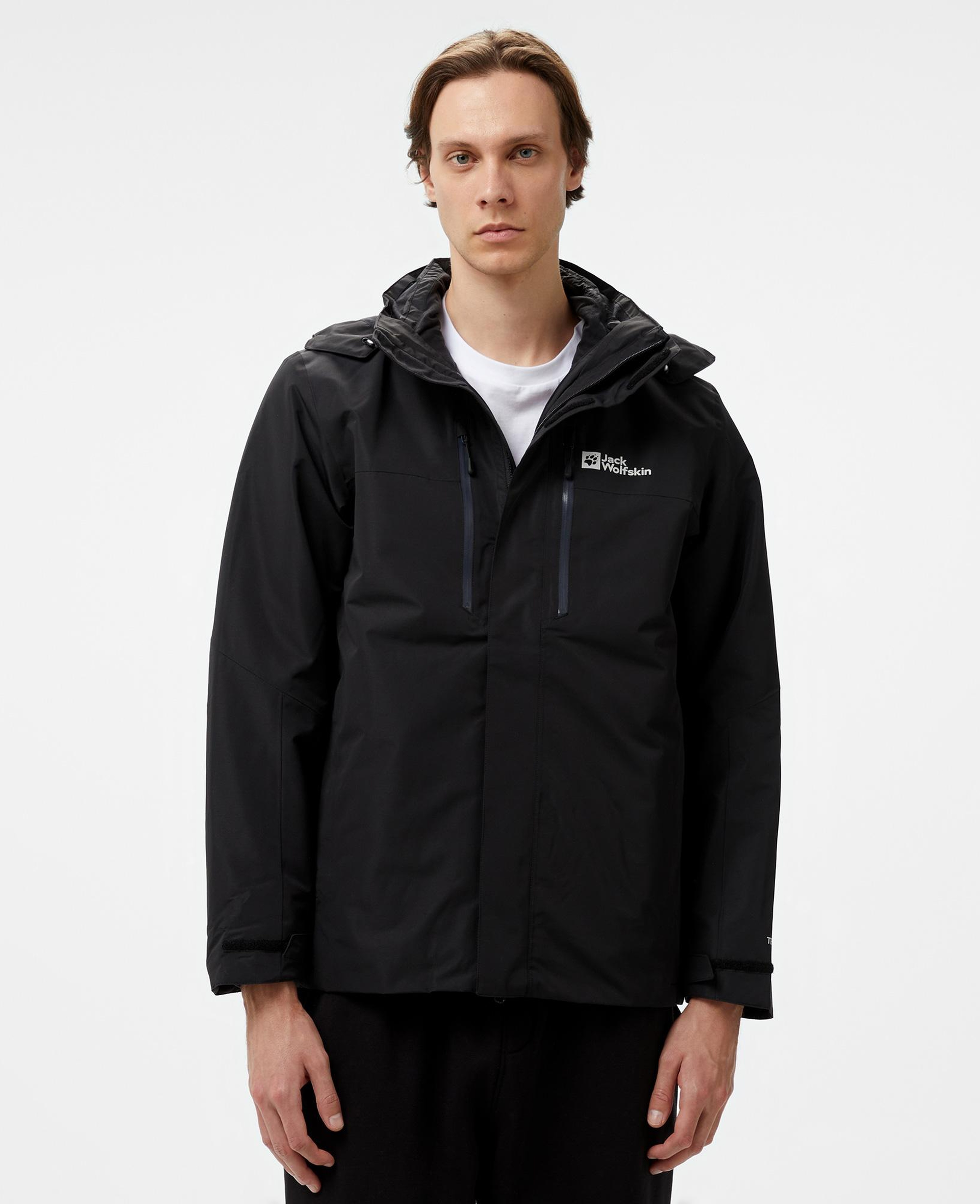 Jack Wolfskin Jasper 3in1 Erkek Siyah Outdoor Ceket