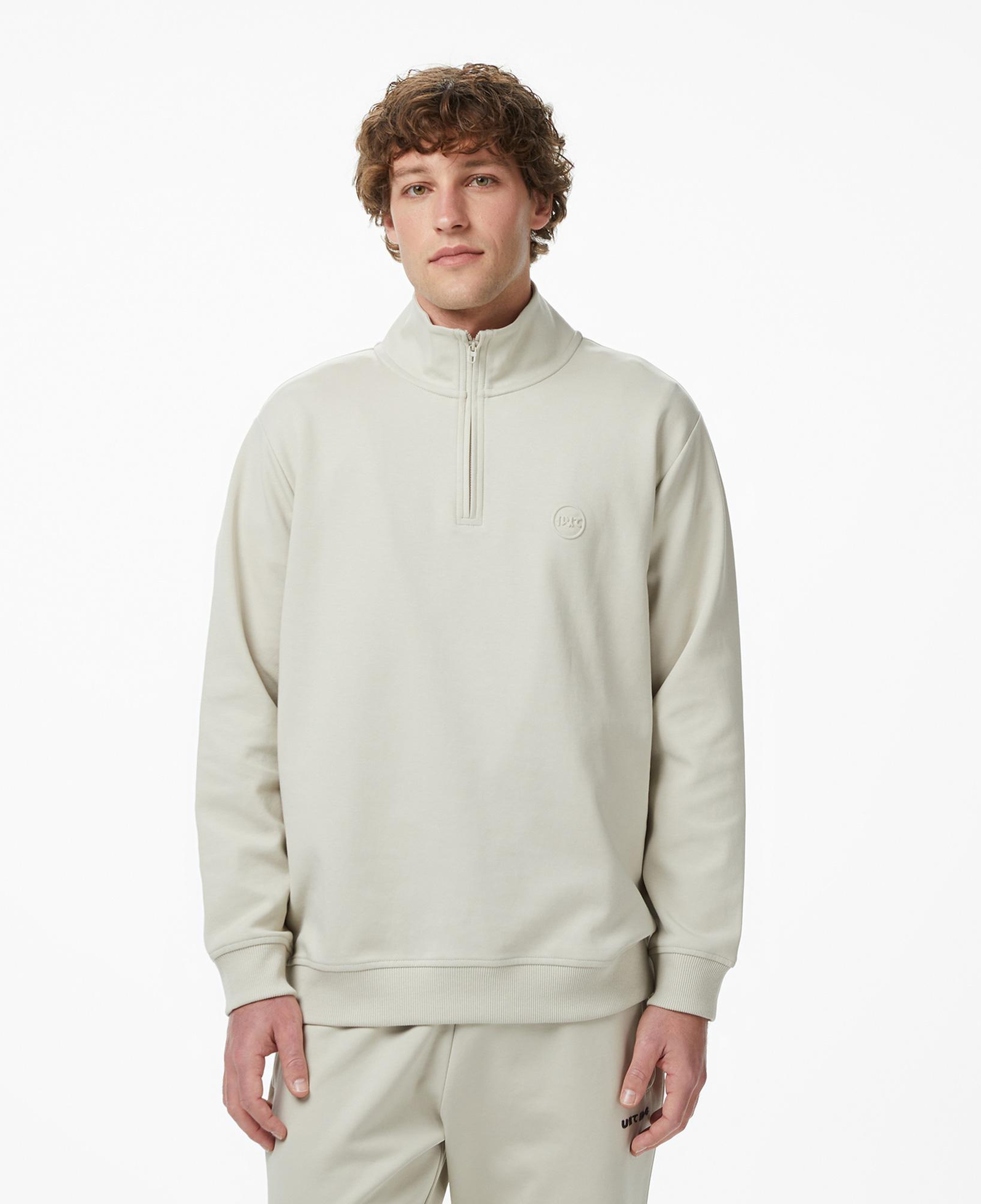 UNITED4 Regular Fit Erkek Krem Sweatshirt