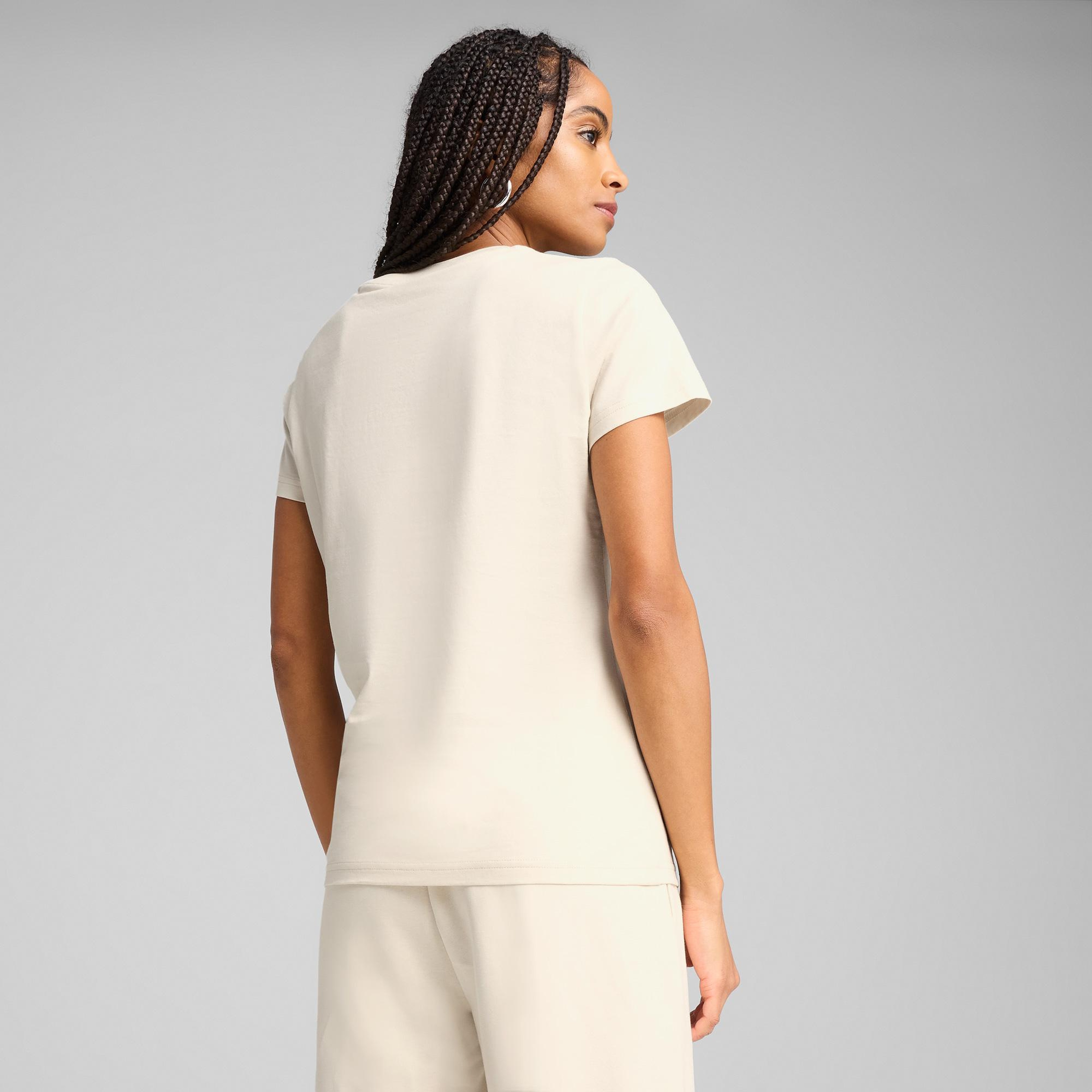 Puma Essentials Script  Kadın Krem T-Shirt